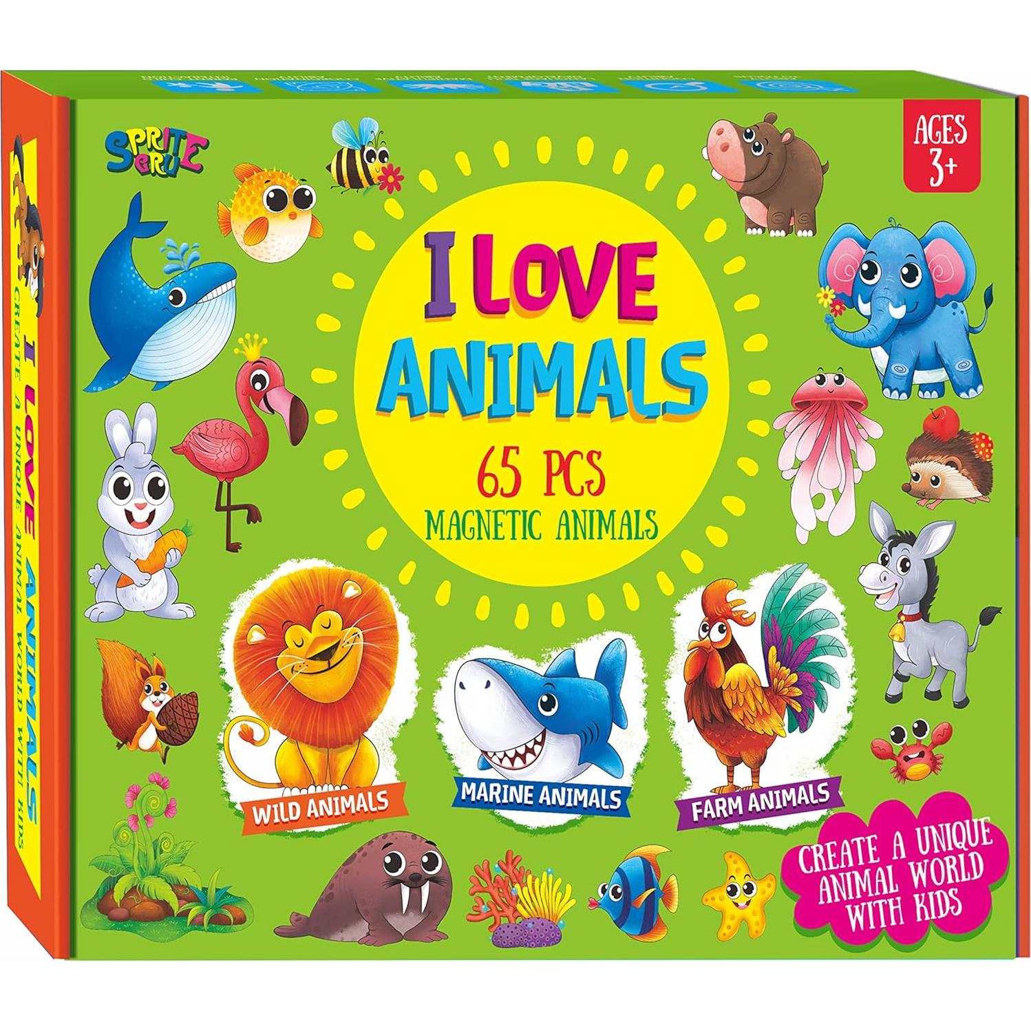 Imanes Magnéticos de Animales 65 PCS SpriteGru - Juguetes Educativos