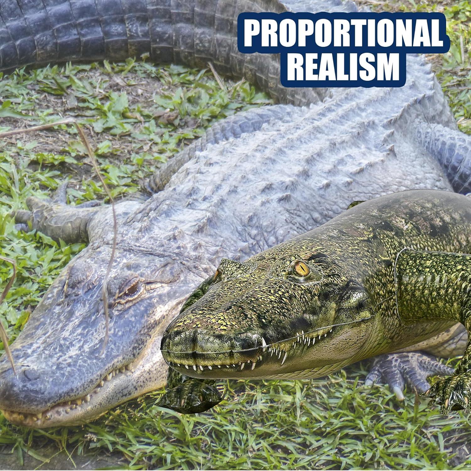 Cocodrilo Inflable Jet Creations 124 cm Verde Realista