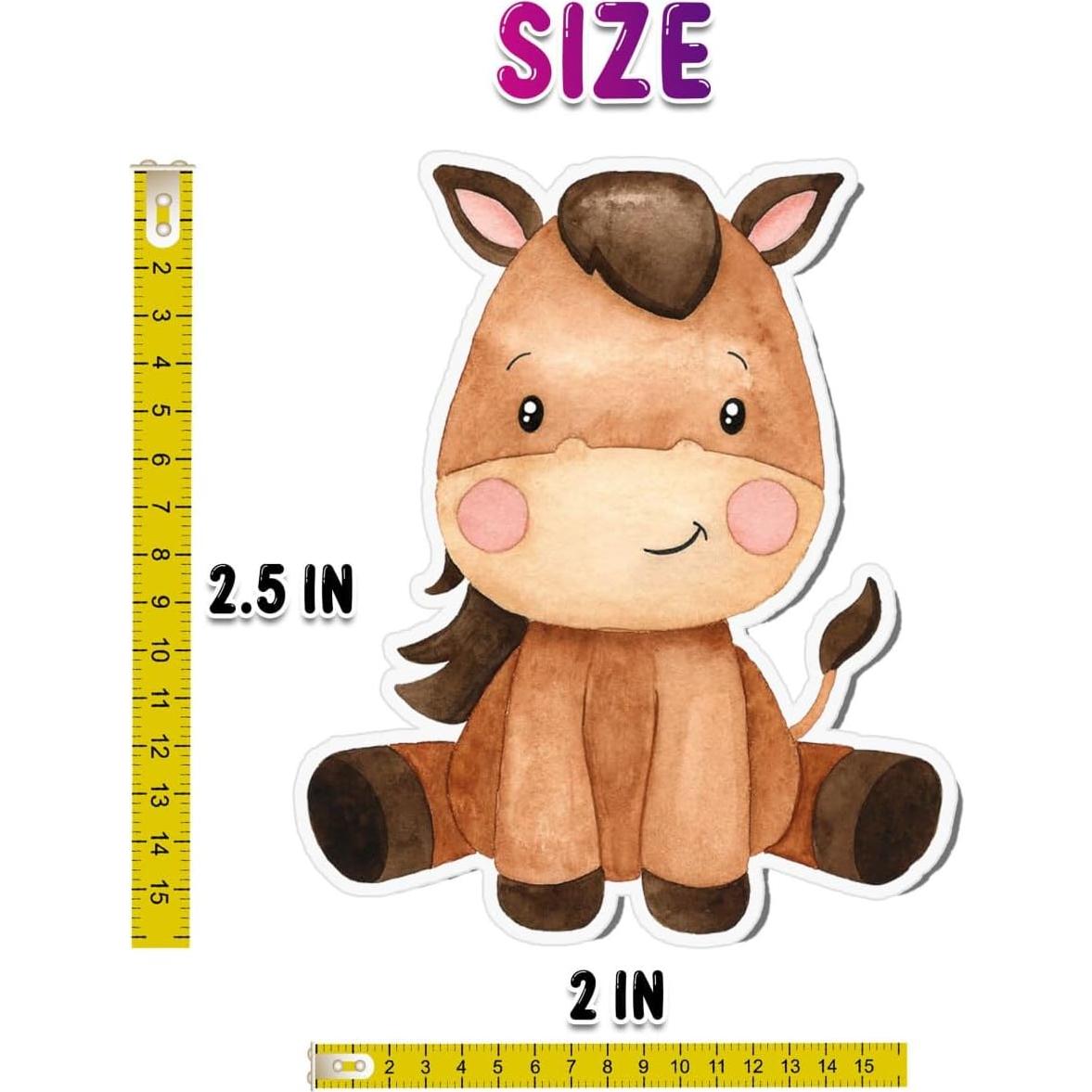 20 Pegatinas de Animales de Granja PC - Decoración Fiesta