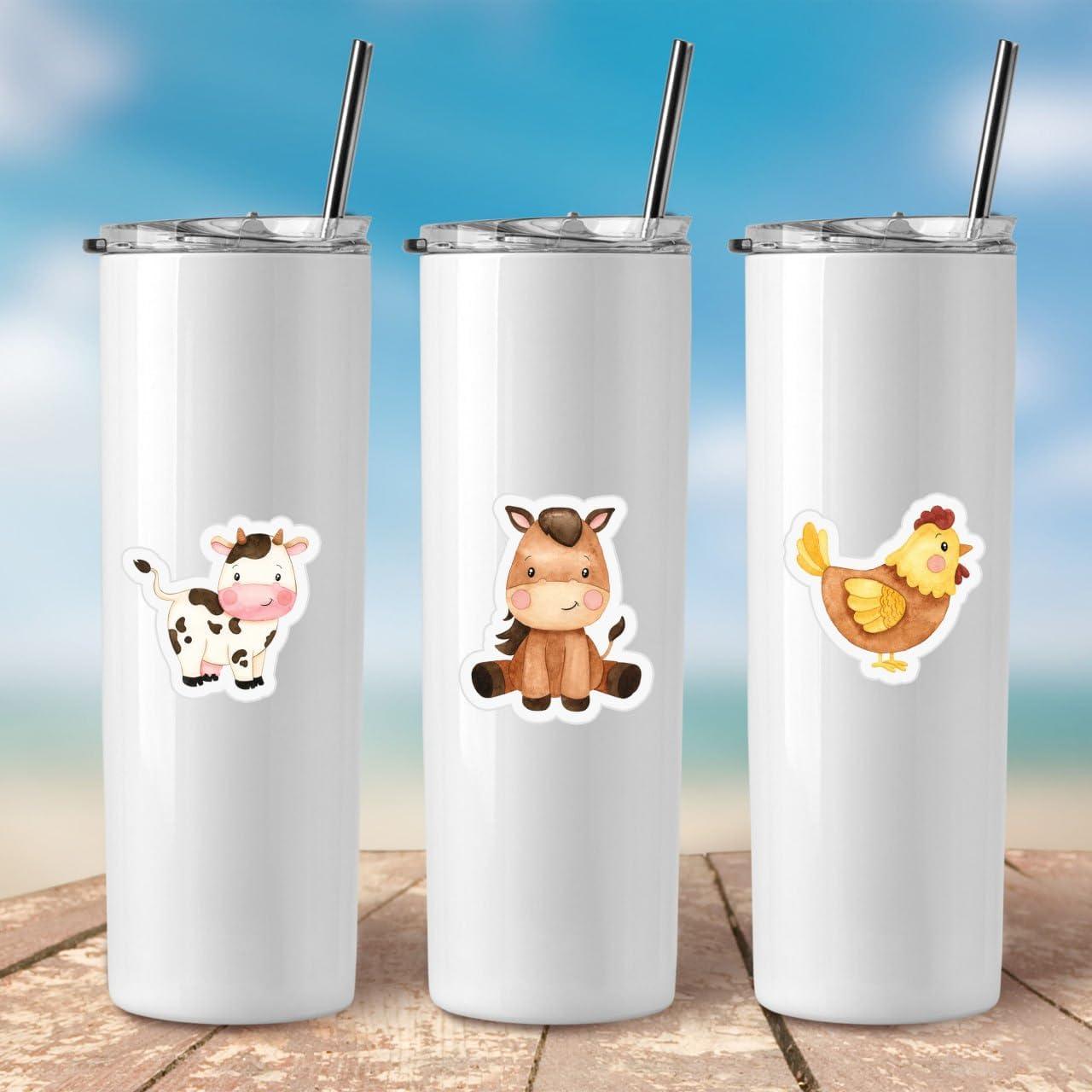 20 Pegatinas de Animales de Granja PC - Decoración Fiesta