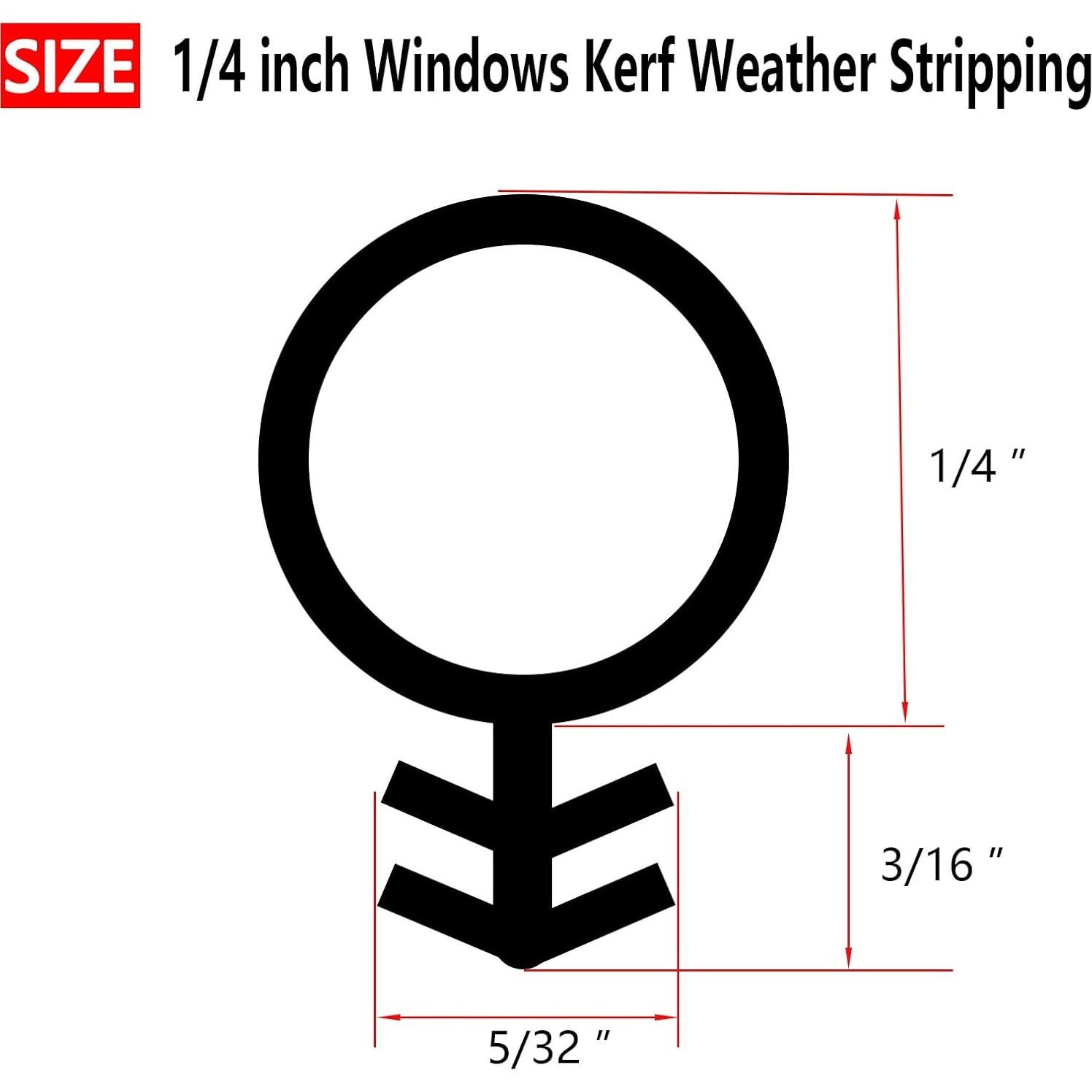 Sello de Aislamiento Kerf Gangdise 6.35mm x 5m Negro TPE