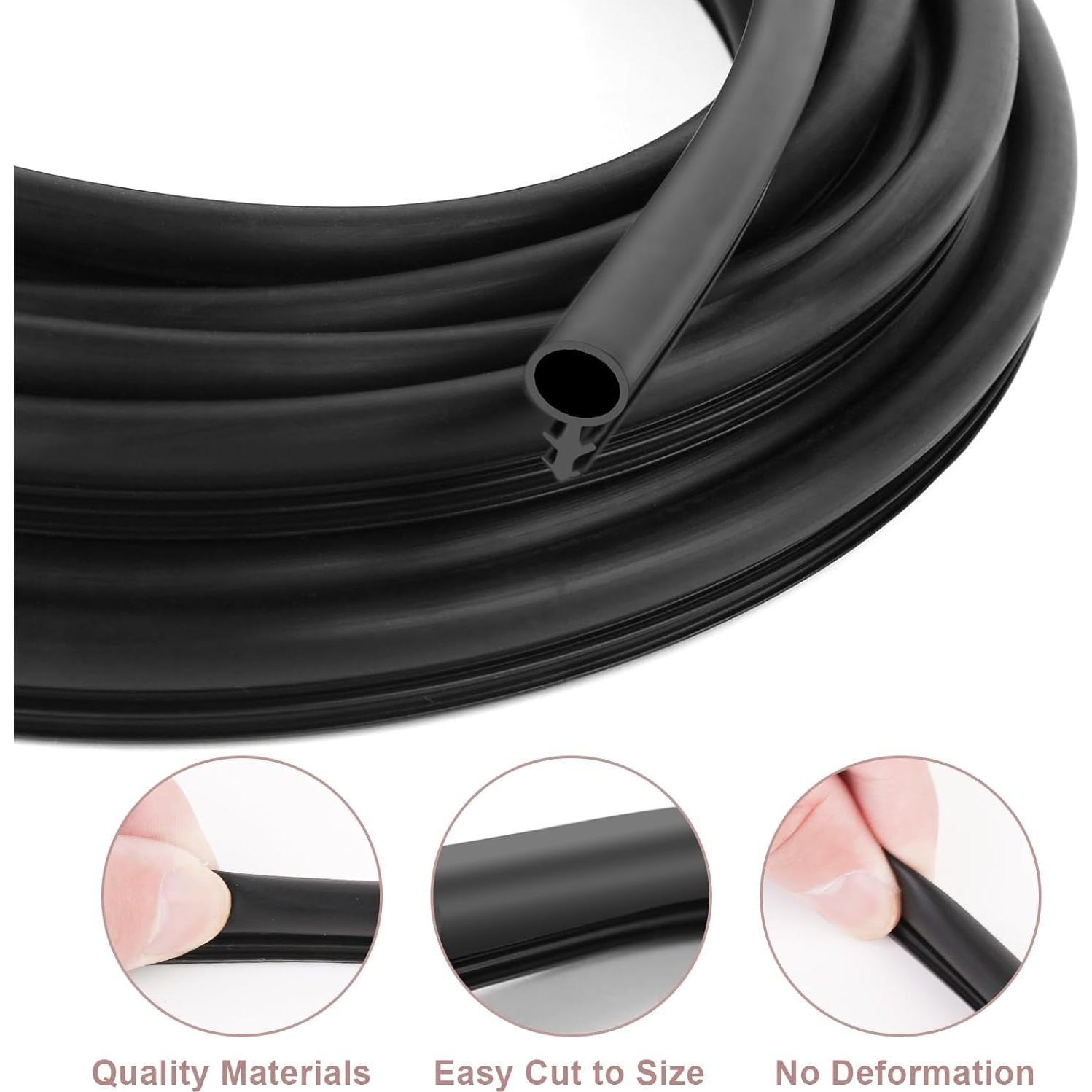 Sello de Aislamiento Kerf Gangdise 6.35mm x 5m Negro TPE