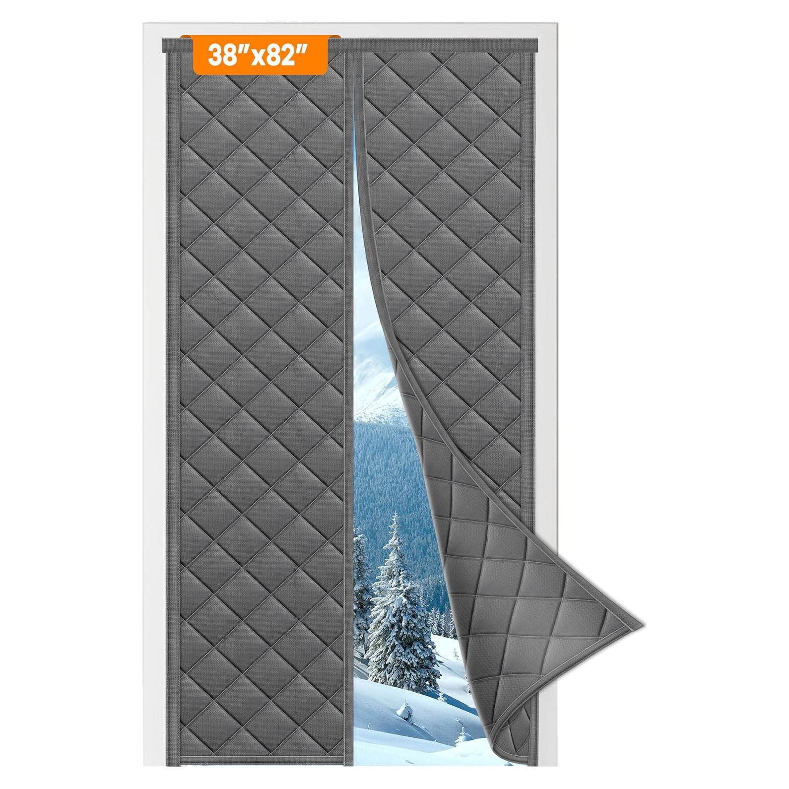 Cortina de Puerta Aislante Magnética Ashrun 96.5x208.3cm Gris