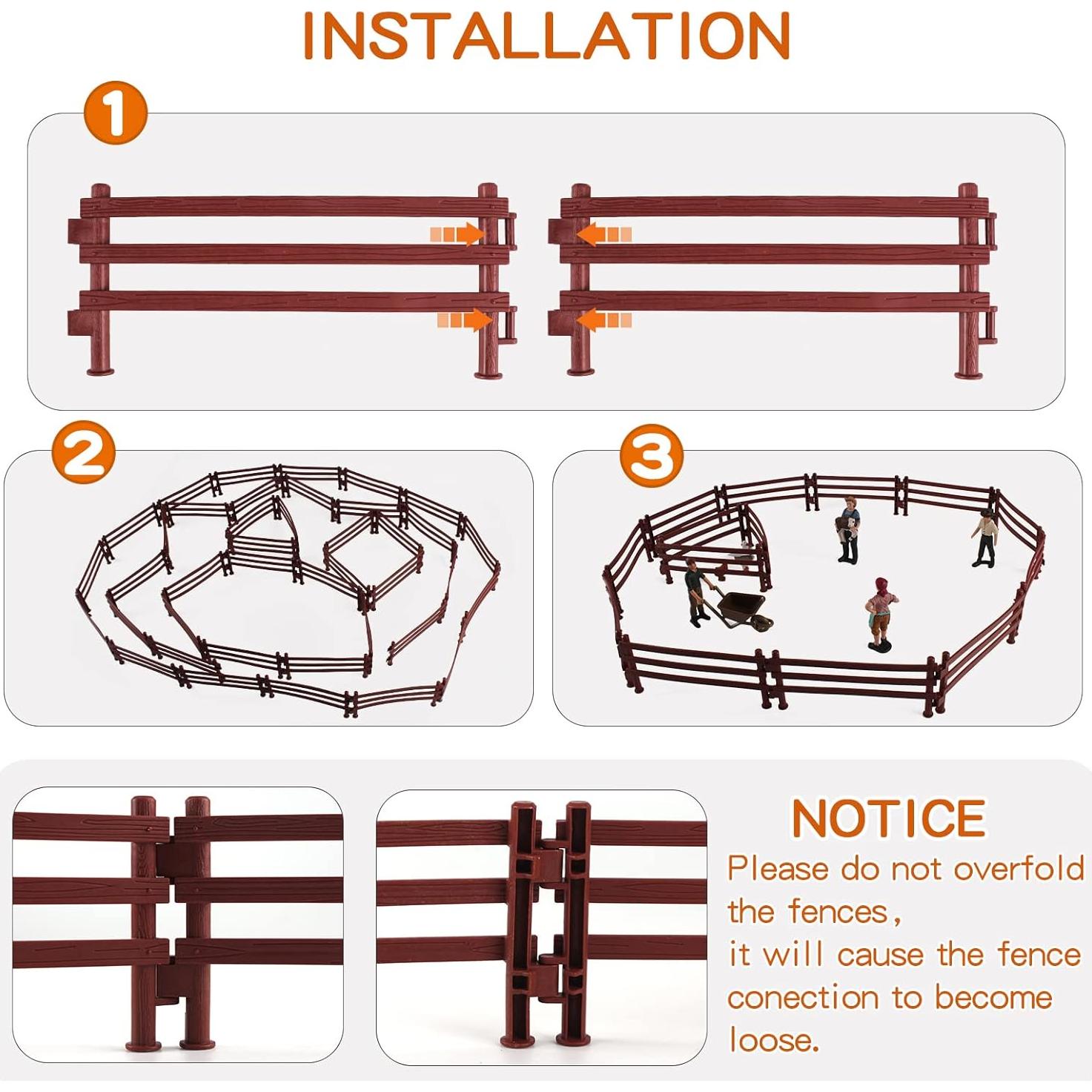 Juego de Cerca de Corral de Granja 40PCS LC JoyCre