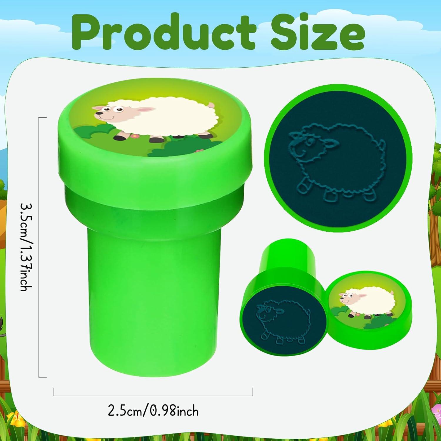 Sellos de Animales de Granja Cinrobiye 24 Pcs para Niños