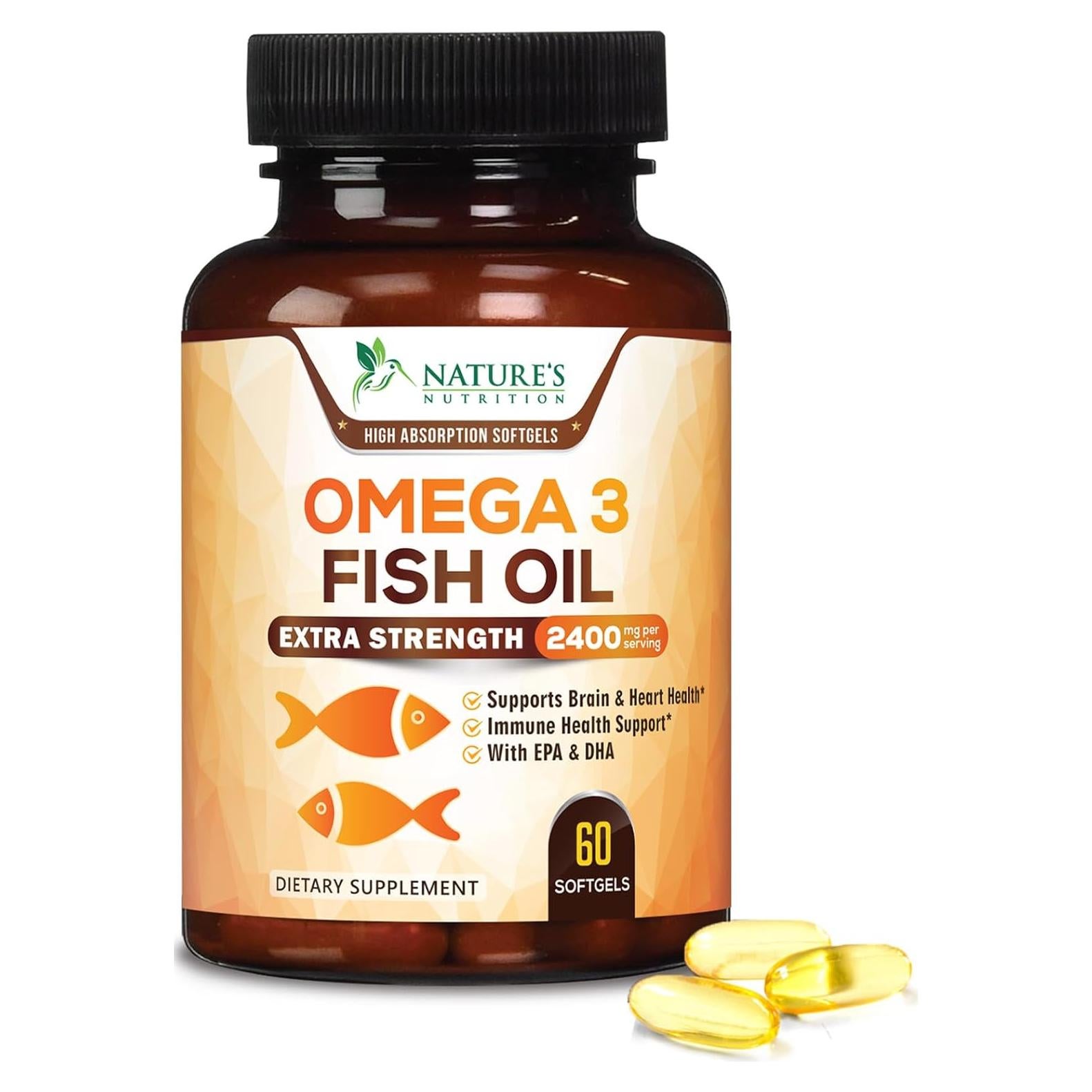 Aceite de Pescado Omega 3 2400 mg Nature's Nutrition - 60 Cápsulas
