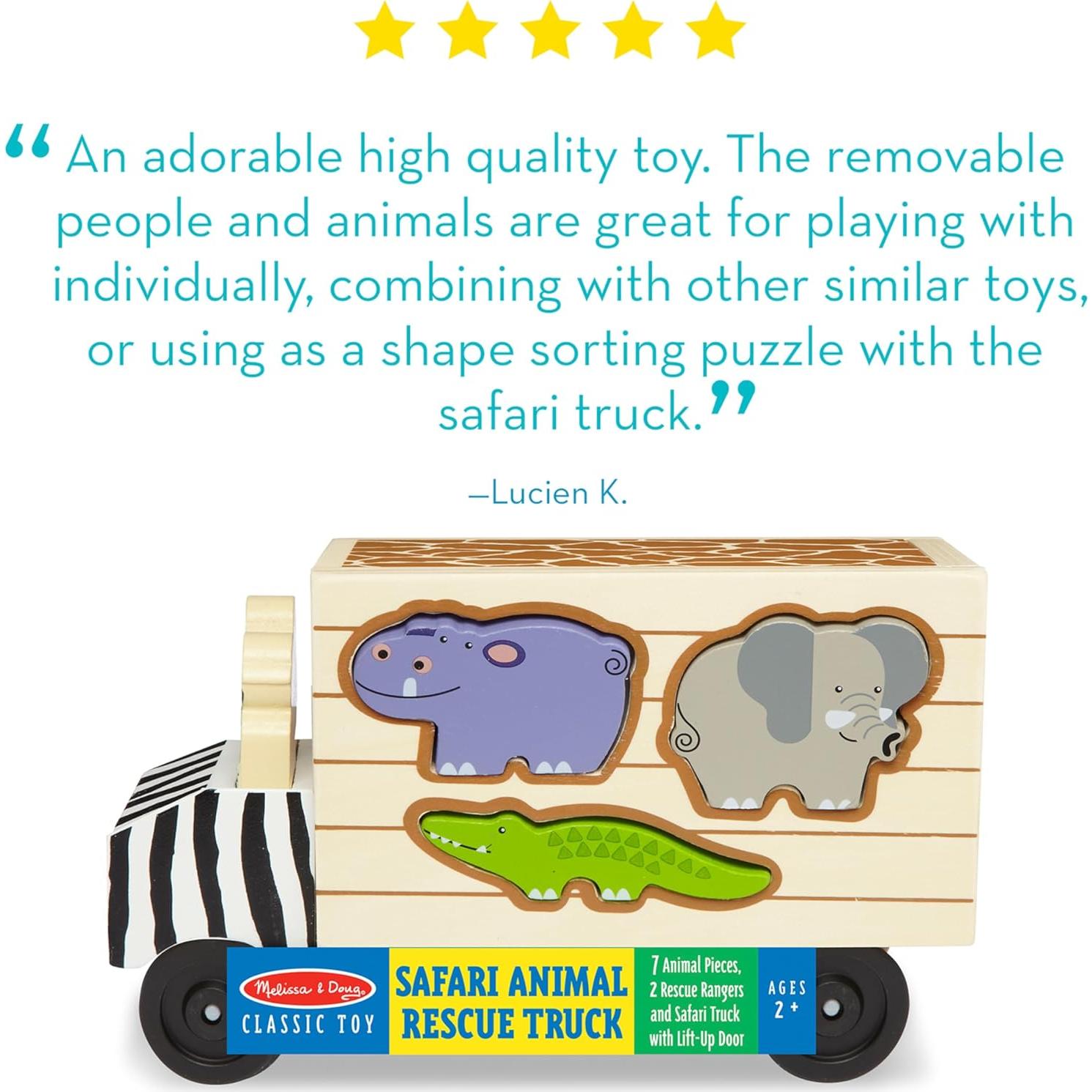 Camión de Rescate de Animales Melissa & Doug 7 Figuras