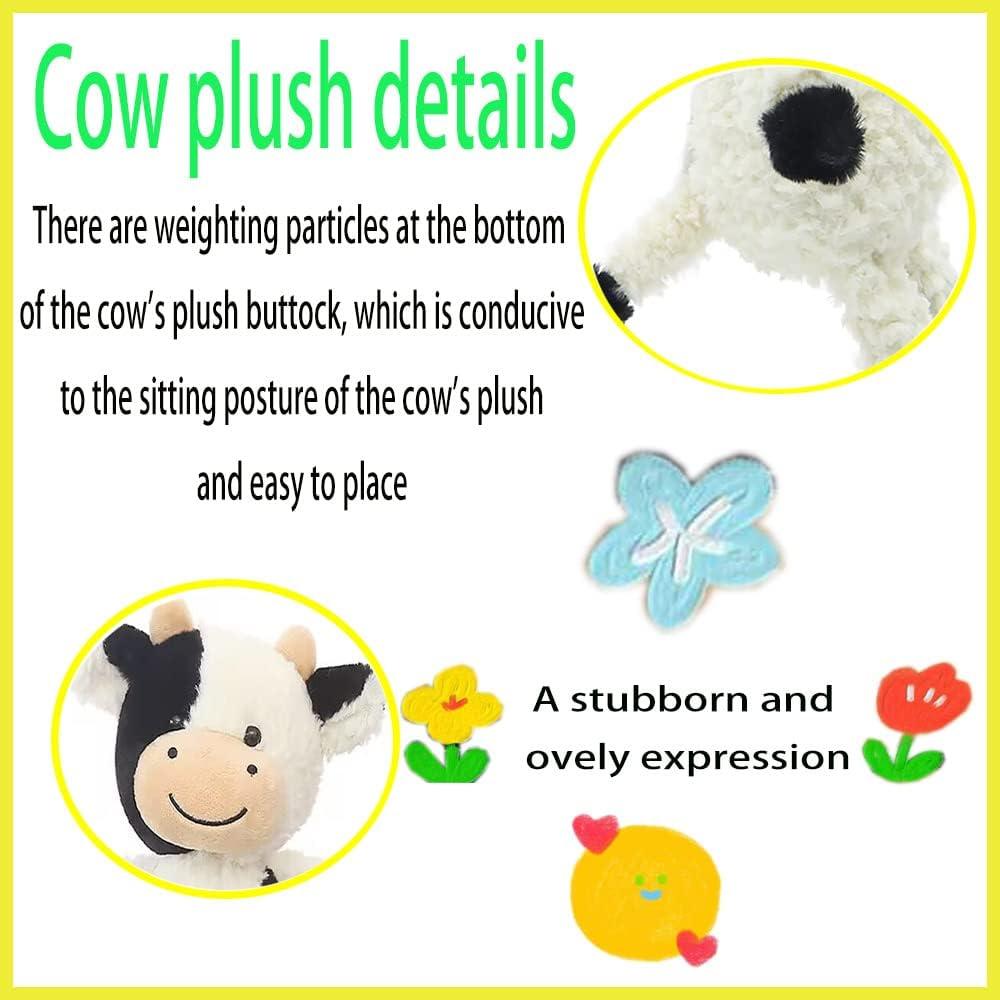Juguete de Peluche Vaca YUKOUQIAN 22 cm Suave para Niños