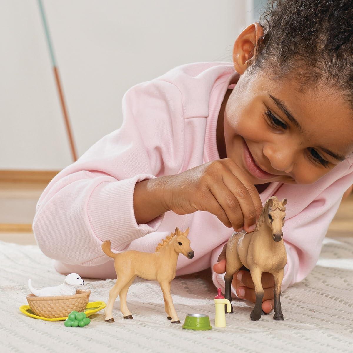 Juego de Cuidado de Caballos Schleich 9 Piezas para Niños