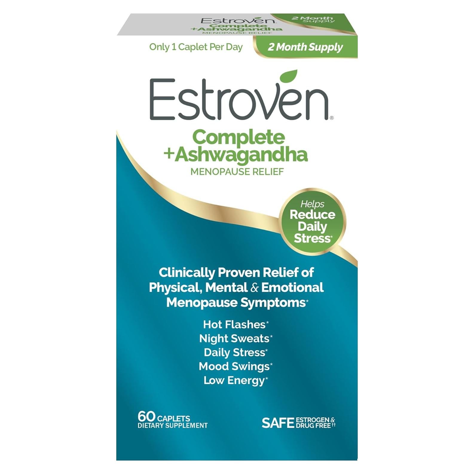 Estroven Completo + Ashwagandha Suplemento Menopausia 60 Comp.