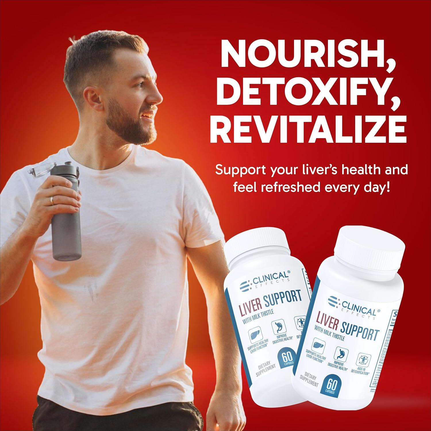 Suplemento Hepático Efectos Clínicos - Cardo Mariano y Zinc - 60 Cápsulas Vegetales