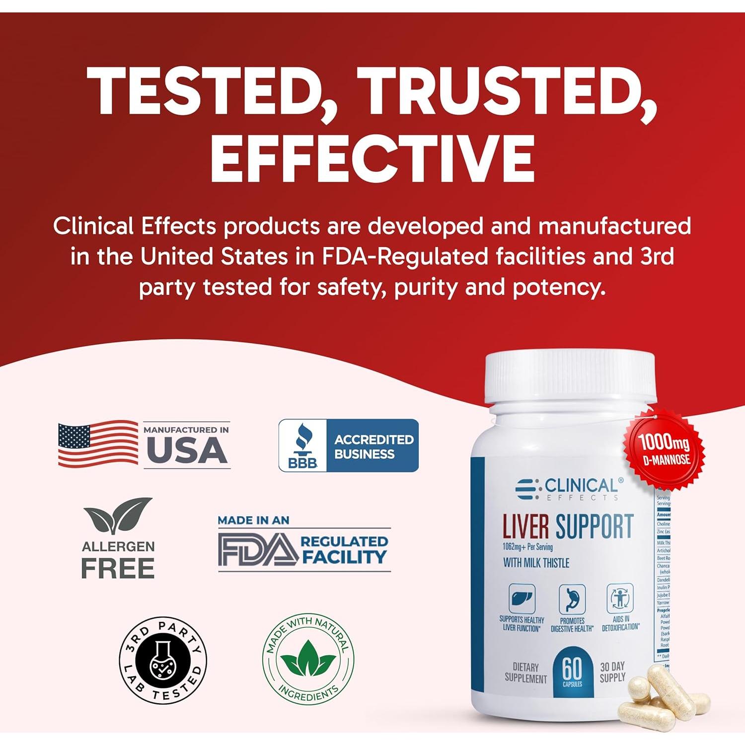 Suplemento Hepático Efectos Clínicos - Cardo Mariano y Zinc - 60 Cápsulas Vegetales