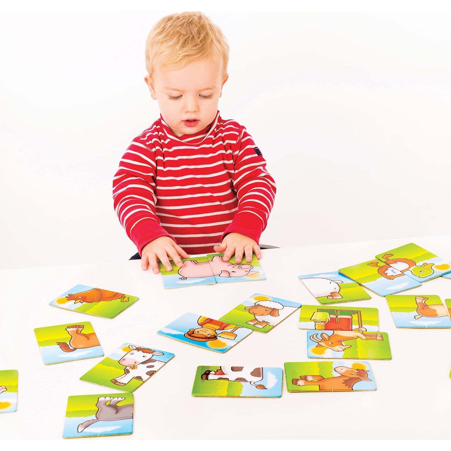 Juego de emparejamiento Moose Cabezas y Colas Granja 12 pares