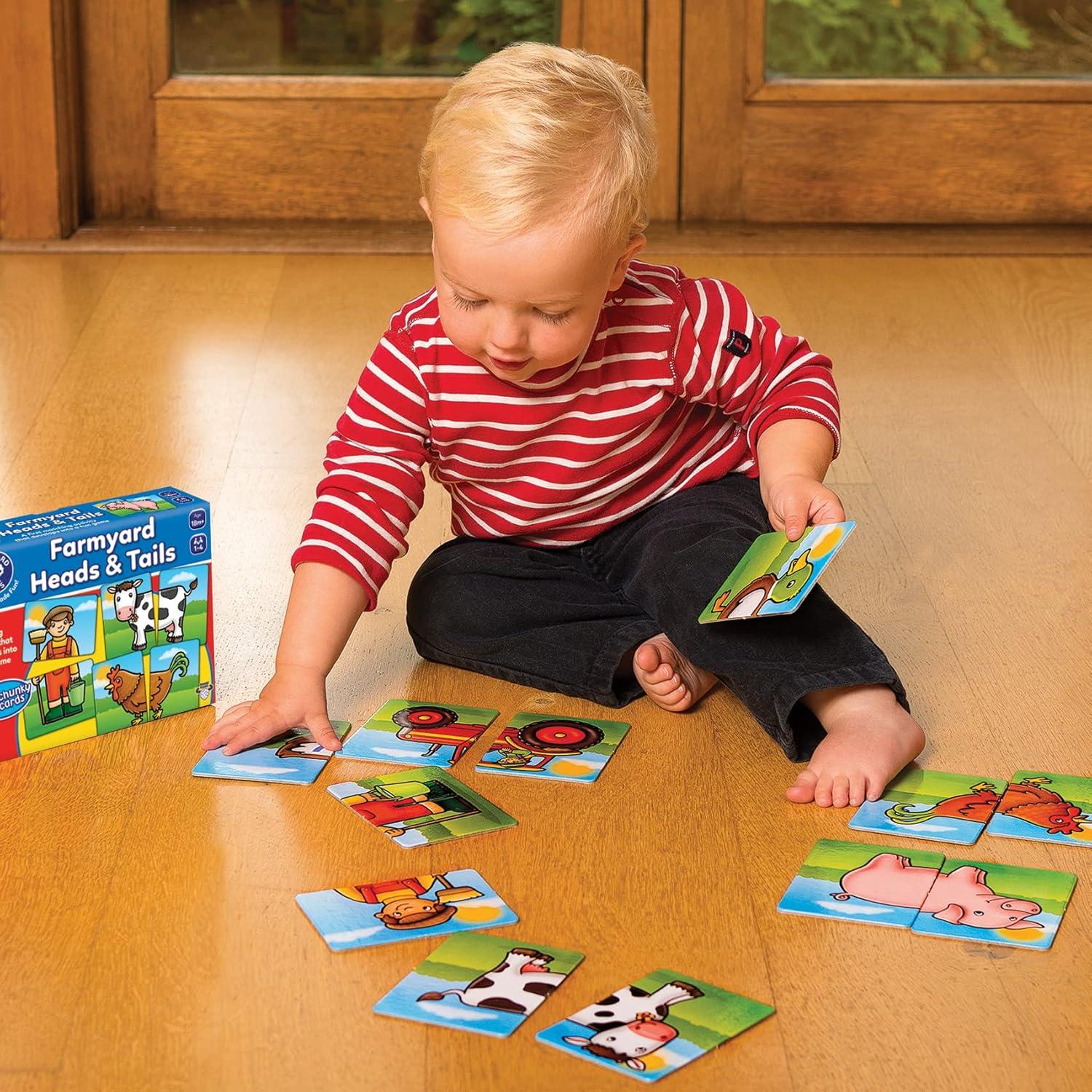 Juego de emparejamiento Moose Cabezas y Colas Granja 12 pares