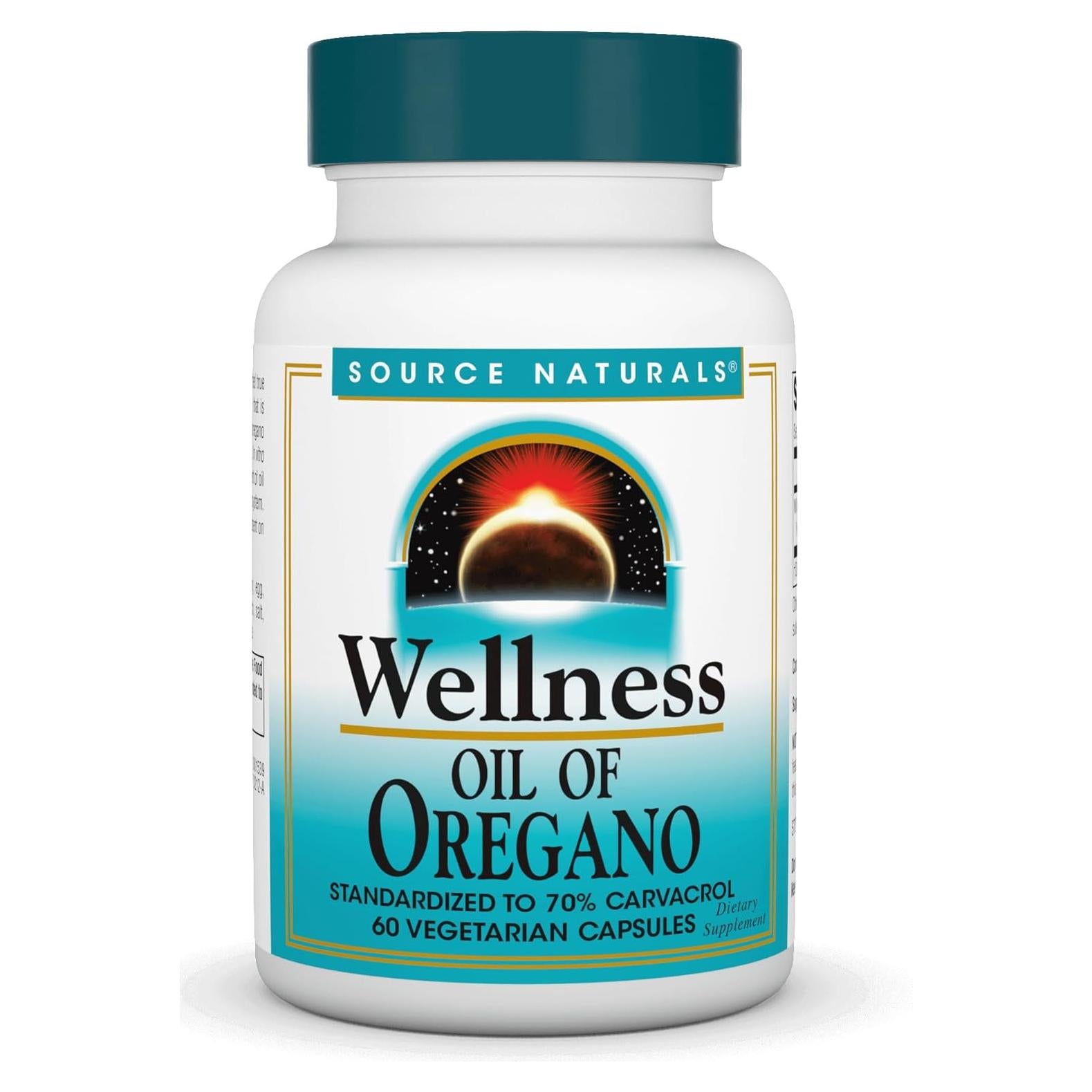 Aceite de Orégano Wellness Source Naturals 60 Cápsulas Vegetarianas