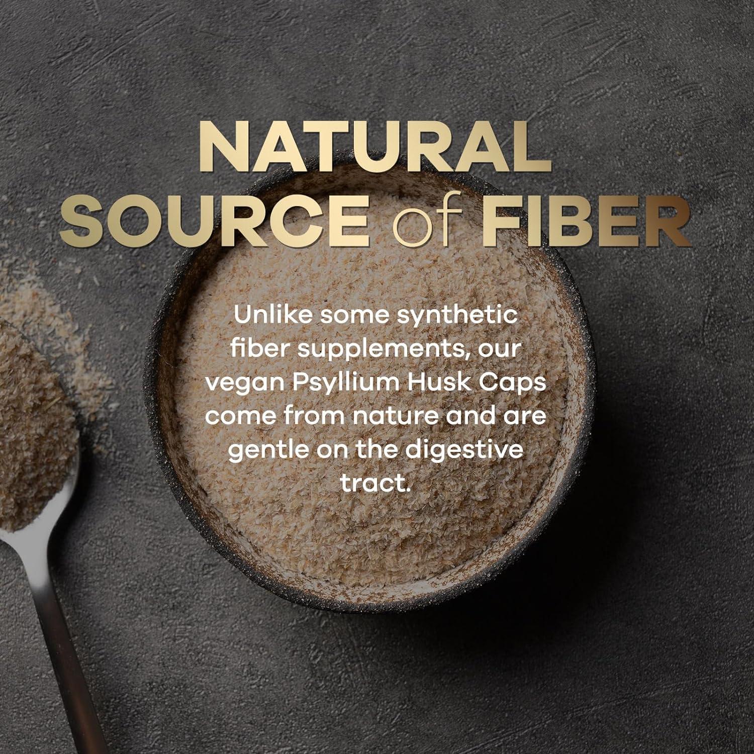 Cápsulas de fibra de cáscara de psyllium 1500mg Health Nutrition