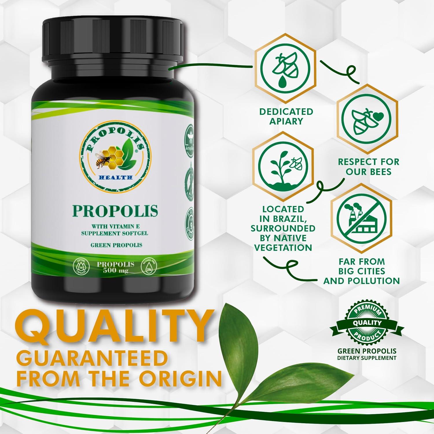 Cápsulas de Propóleos Salud Propolis 1000mg con Vitamina E