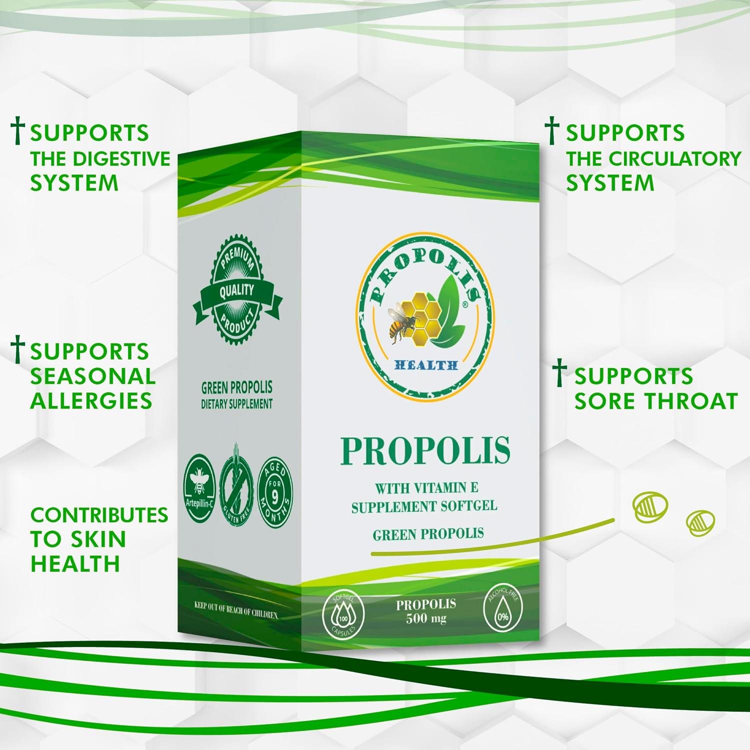 Cápsulas de Propóleos Salud Propolis 1000mg con Vitamina E
