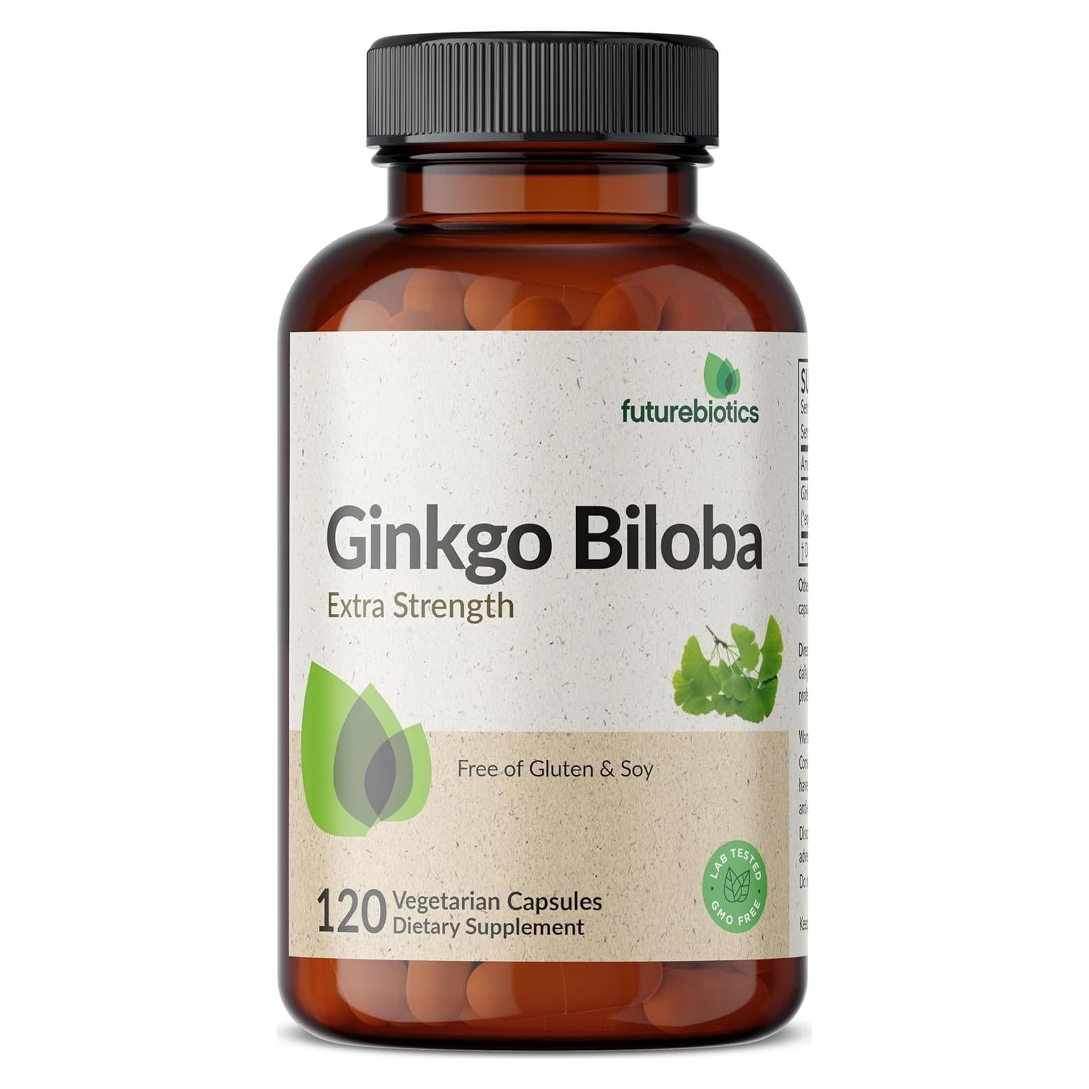 Ginkgo Biloba Extra Fuerte Futurebiotics 500mg 120 Cápsulas Veganas