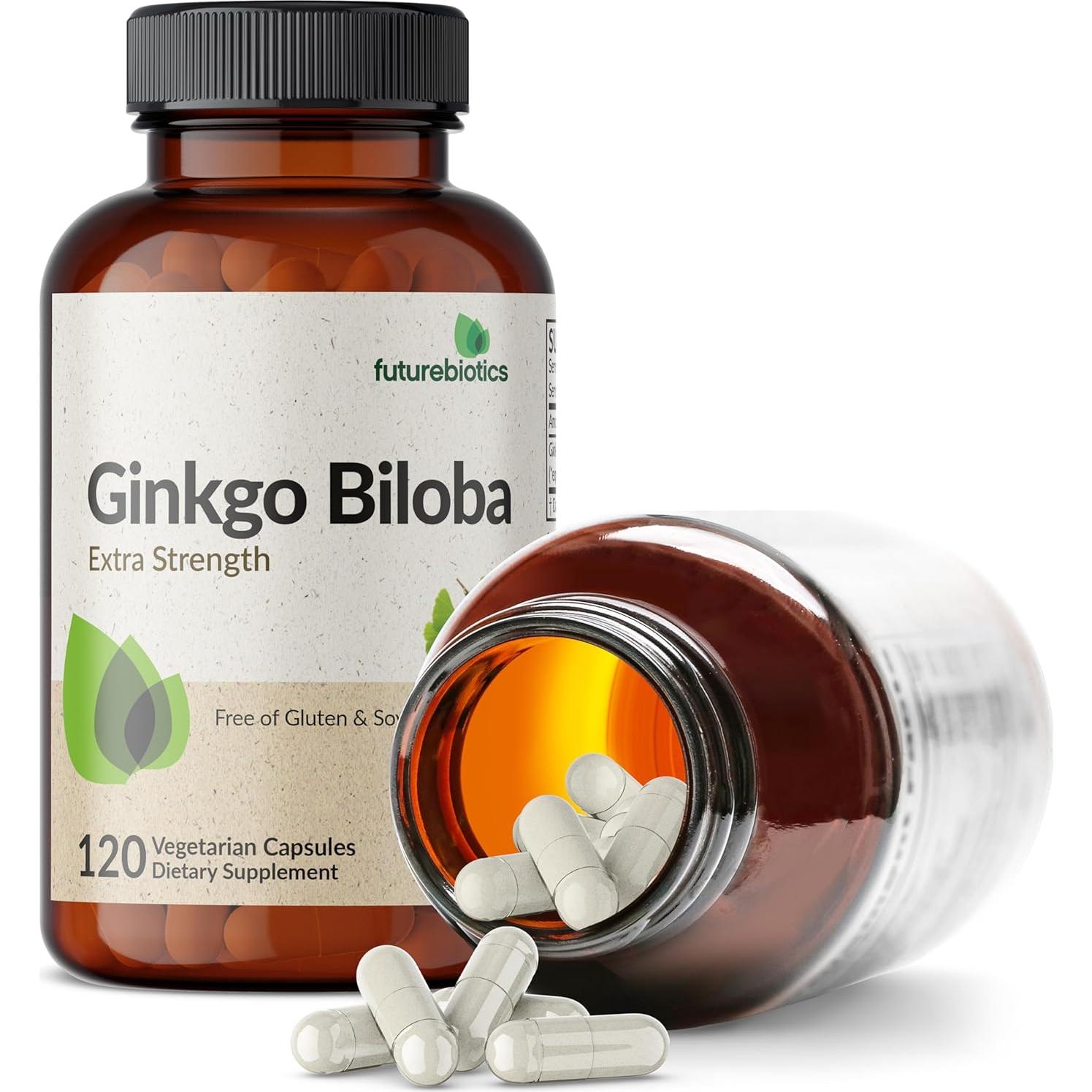 Ginkgo Biloba Extra Fuerte Futurebiotics 500mg 120 Cápsulas Veganas