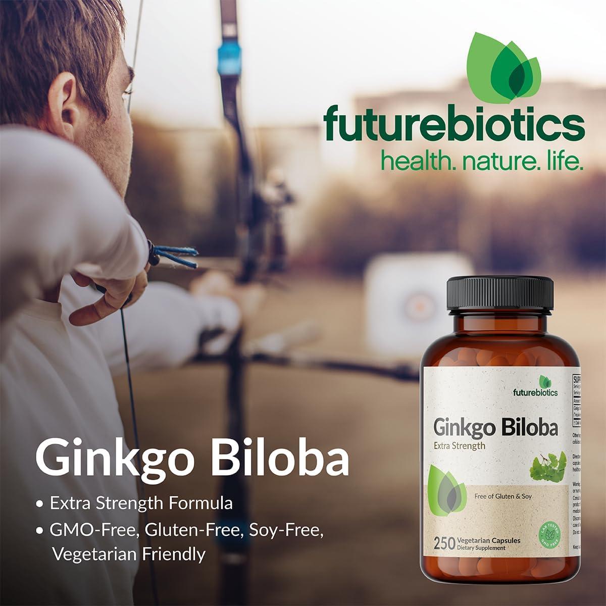 Ginkgo Biloba Extra Fuerte Futurebiotics 500mg 120 Cápsulas Veganas