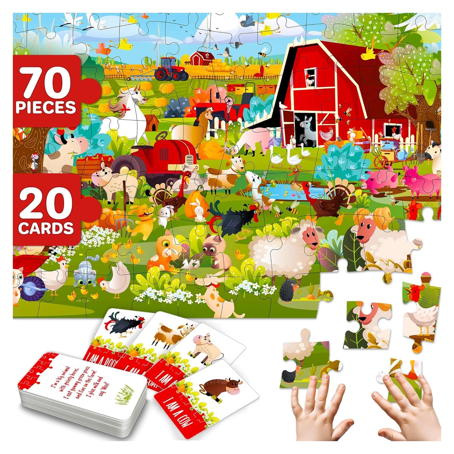 Puzzle Quokka Granja 70 Piezas para Niños 4 a 8 Años