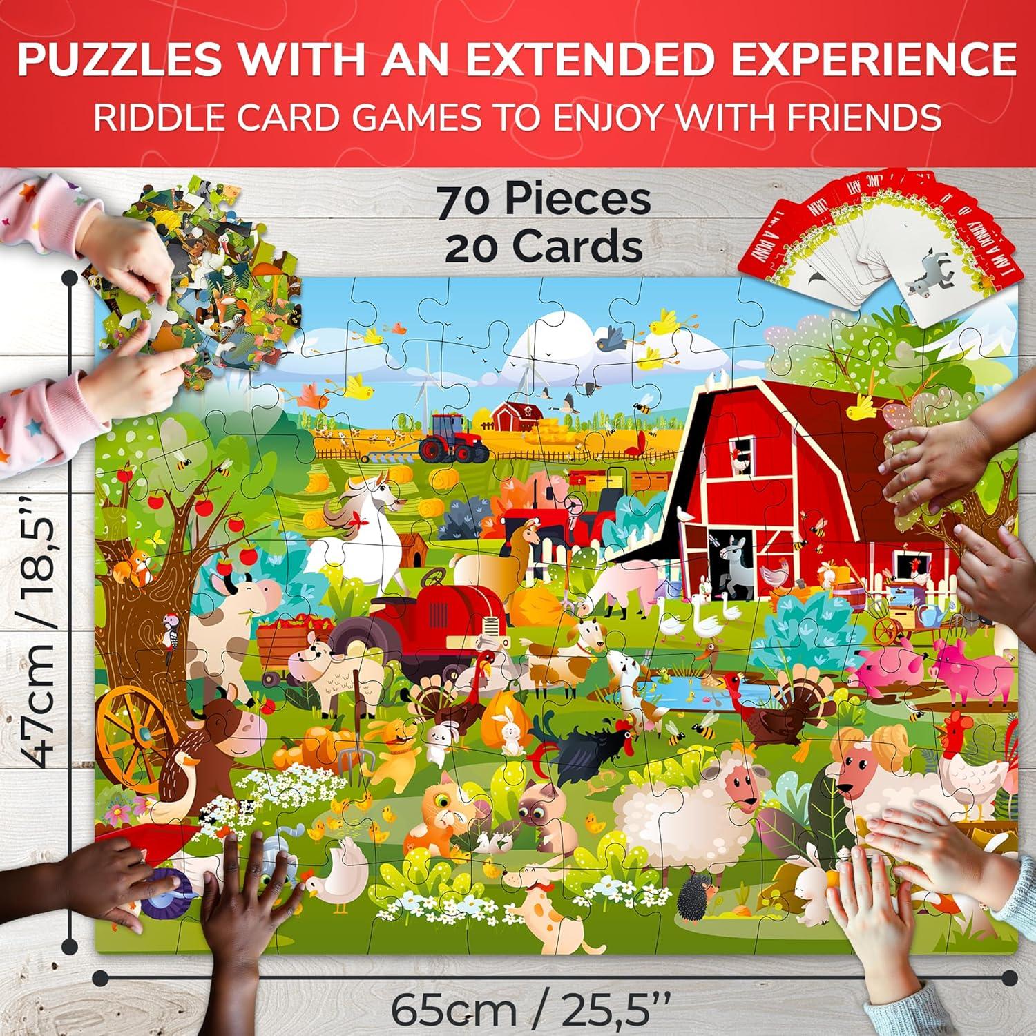 Puzzle Quokka Granja 70 Piezas para Niños 4 a 8 Años
