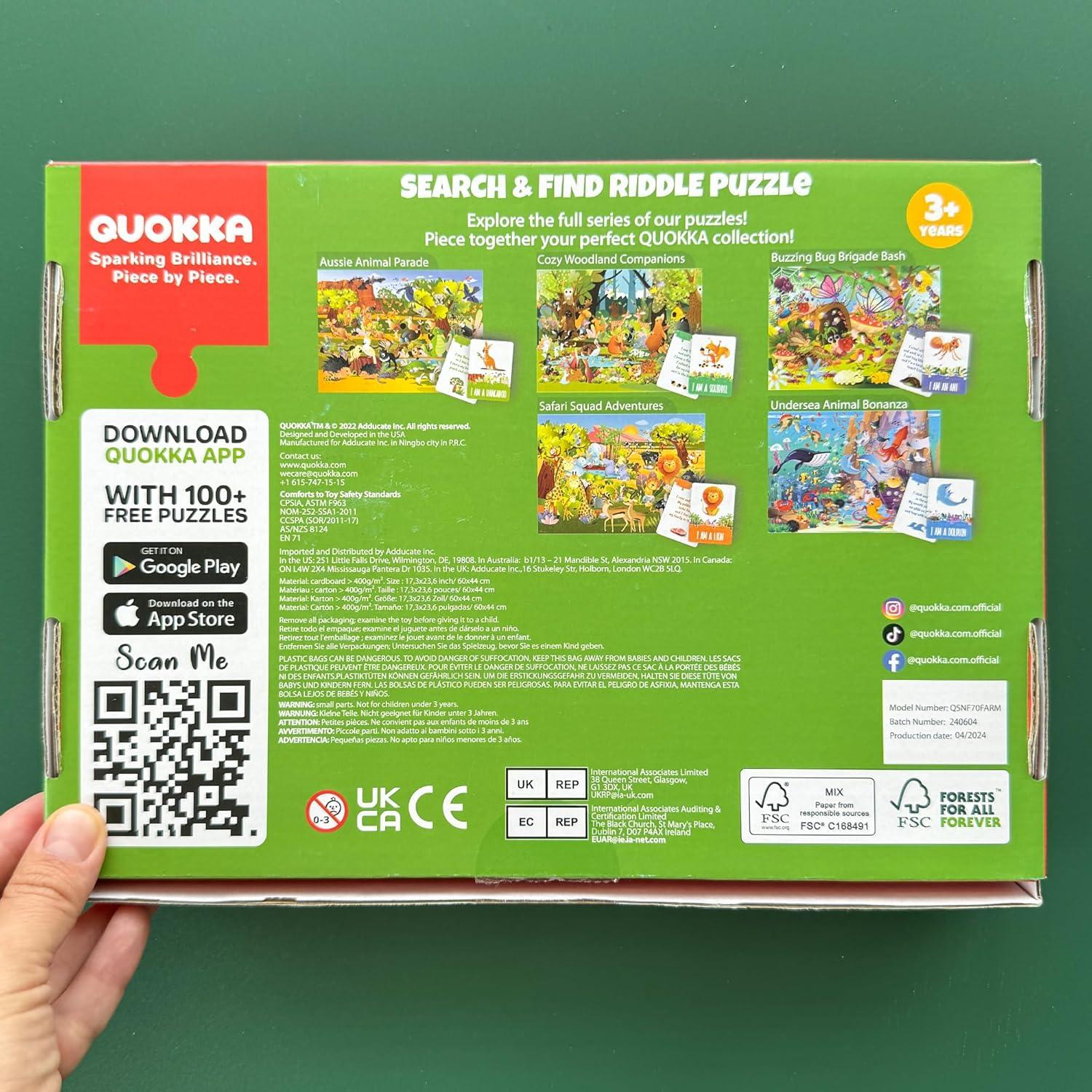 Puzzle Quokka Granja 70 Piezas para Niños 4 a 8 Años