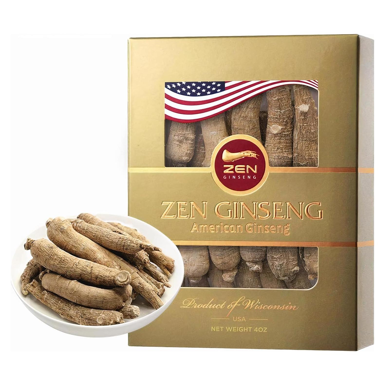 Ginseng Americano Zen 113.4g - Raíz Jumbo para Energía y Salud