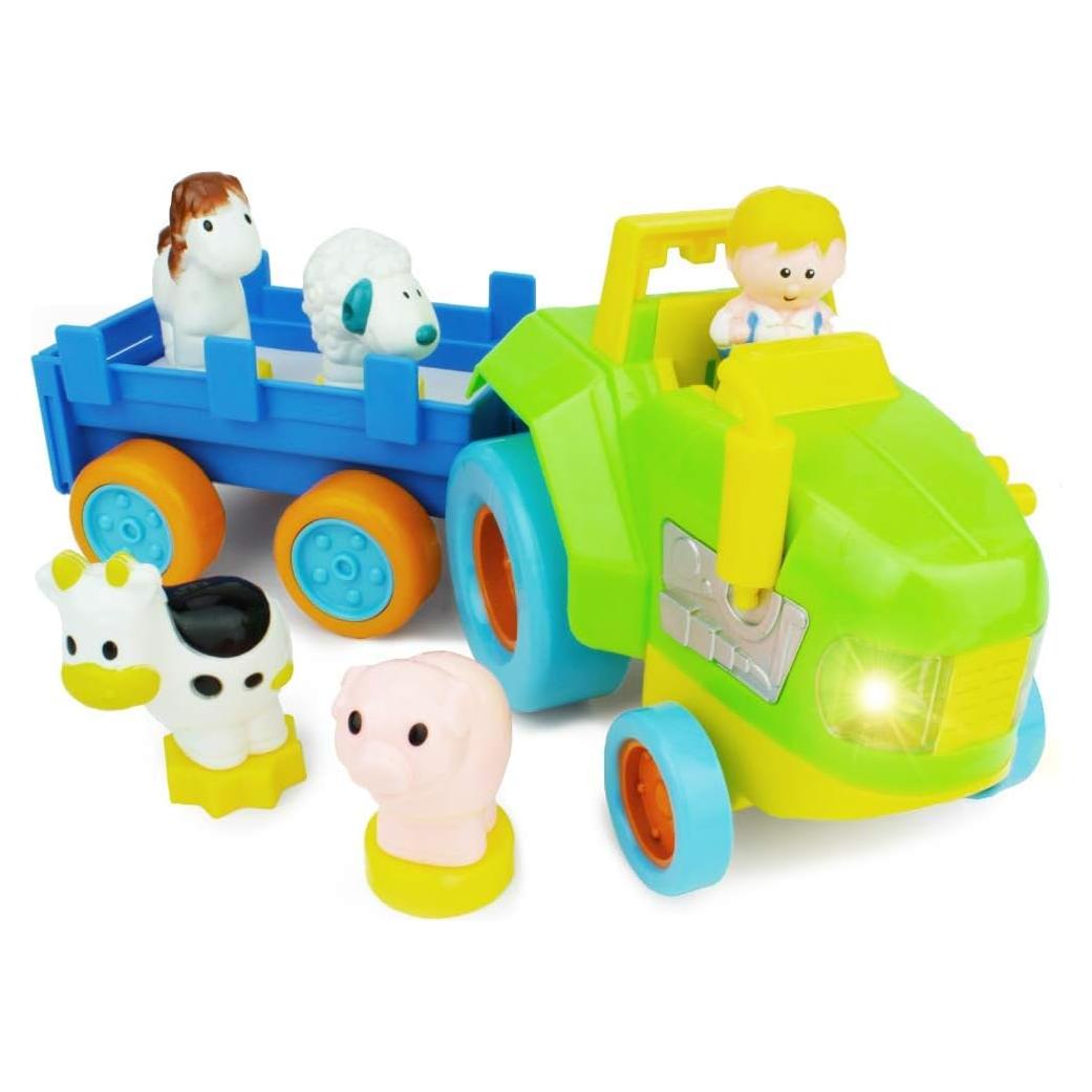 Juego de Granja Boley - Tractor Verde y Animales 6 Piezas