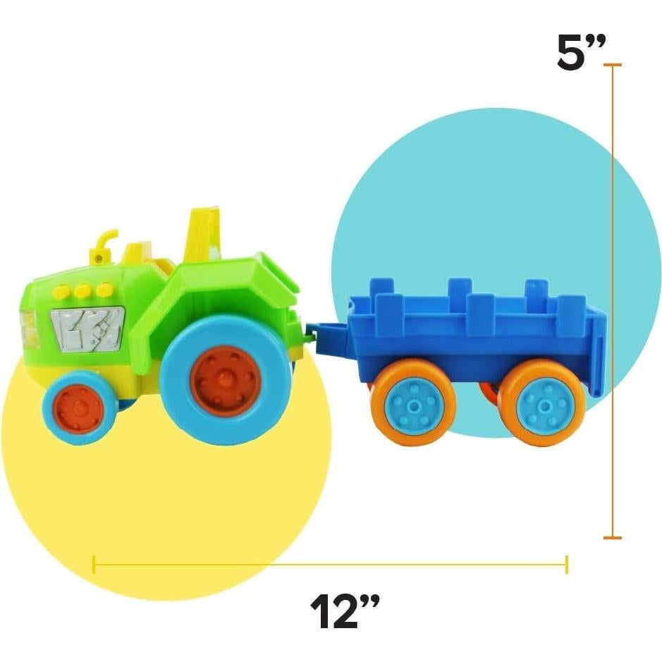 Juego de Granja Boley - Tractor Verde y Animales 6 Piezas