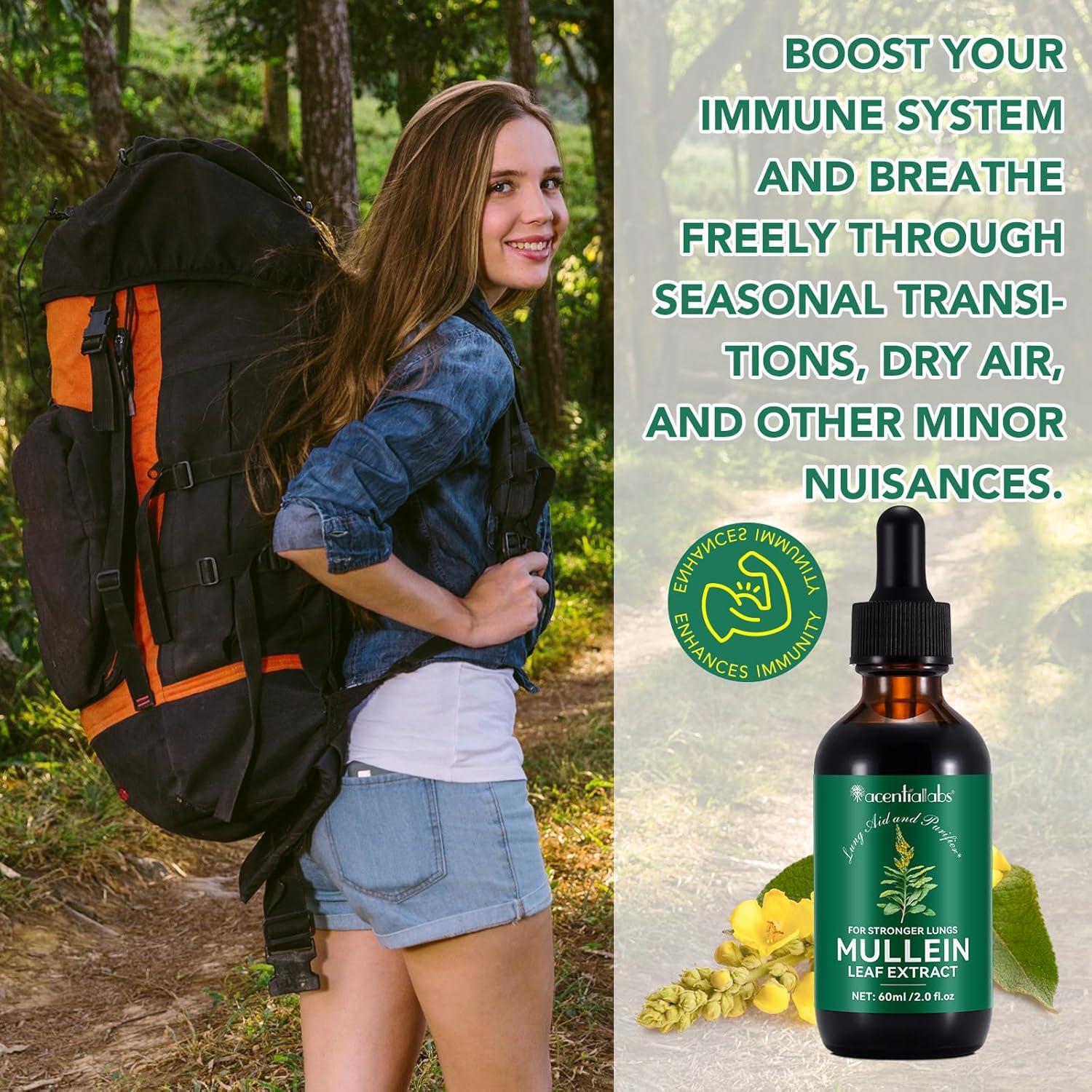 Gotas de Mullein 59.15 ml - Suplemento Natural Respiratorio