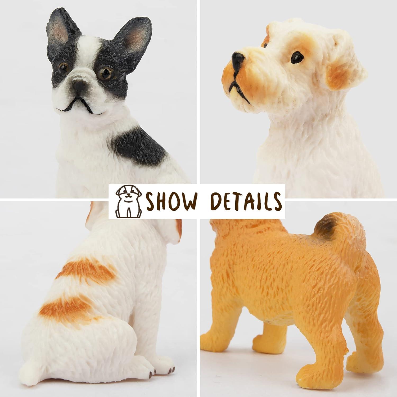 Toymany 12 Figuras de Perros de Plástico Realistas