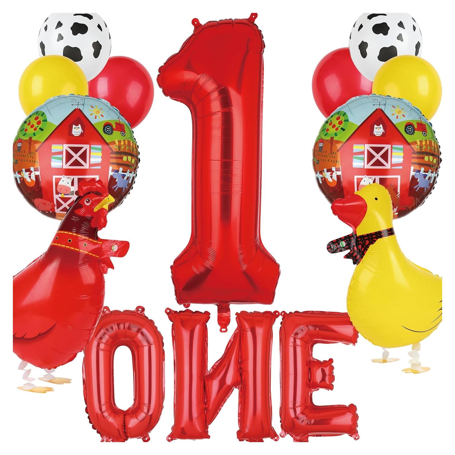 Globos de Fiesta de Animales de Granja GGDE 14 Pcs