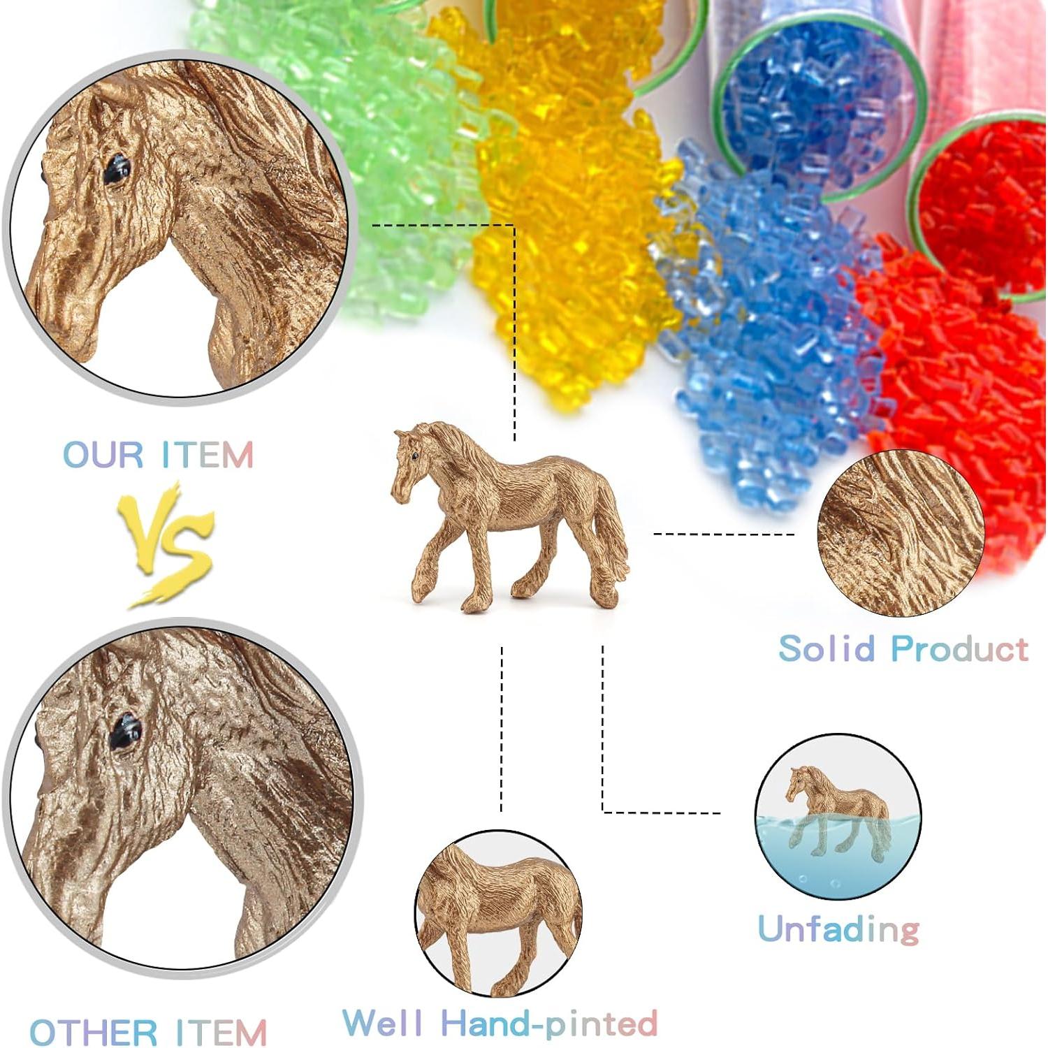 Figuras de Animales de Granja Dorados LC JoyCre 12PCS