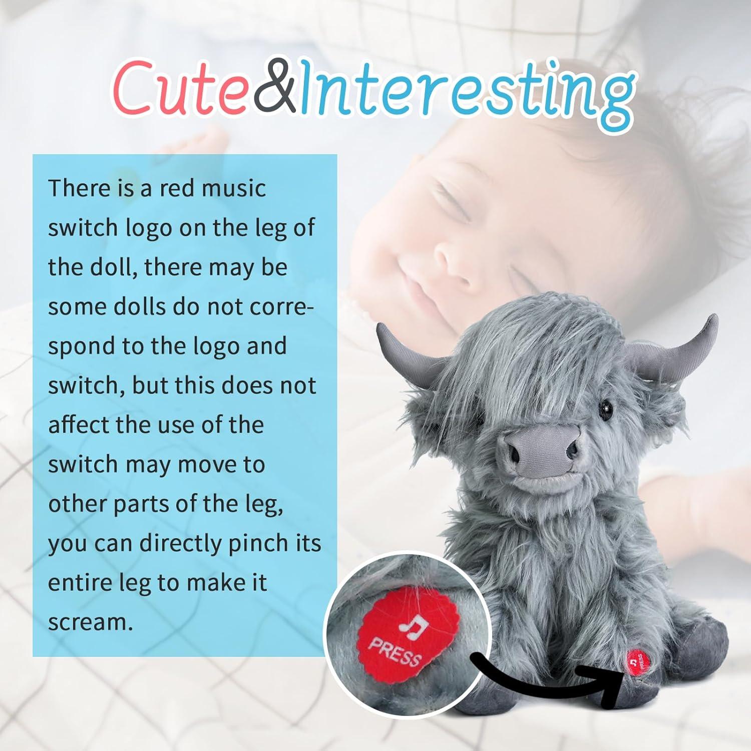 Peluche de Vaca Tonpect 25 cm con Sonido de Mugido