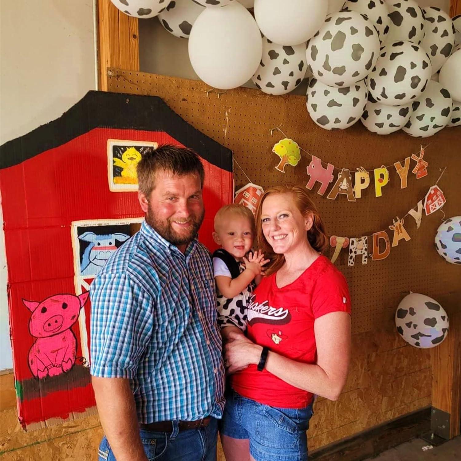 Decoración Cumpleaños Animales Granja JeVenis, Globos y Banner