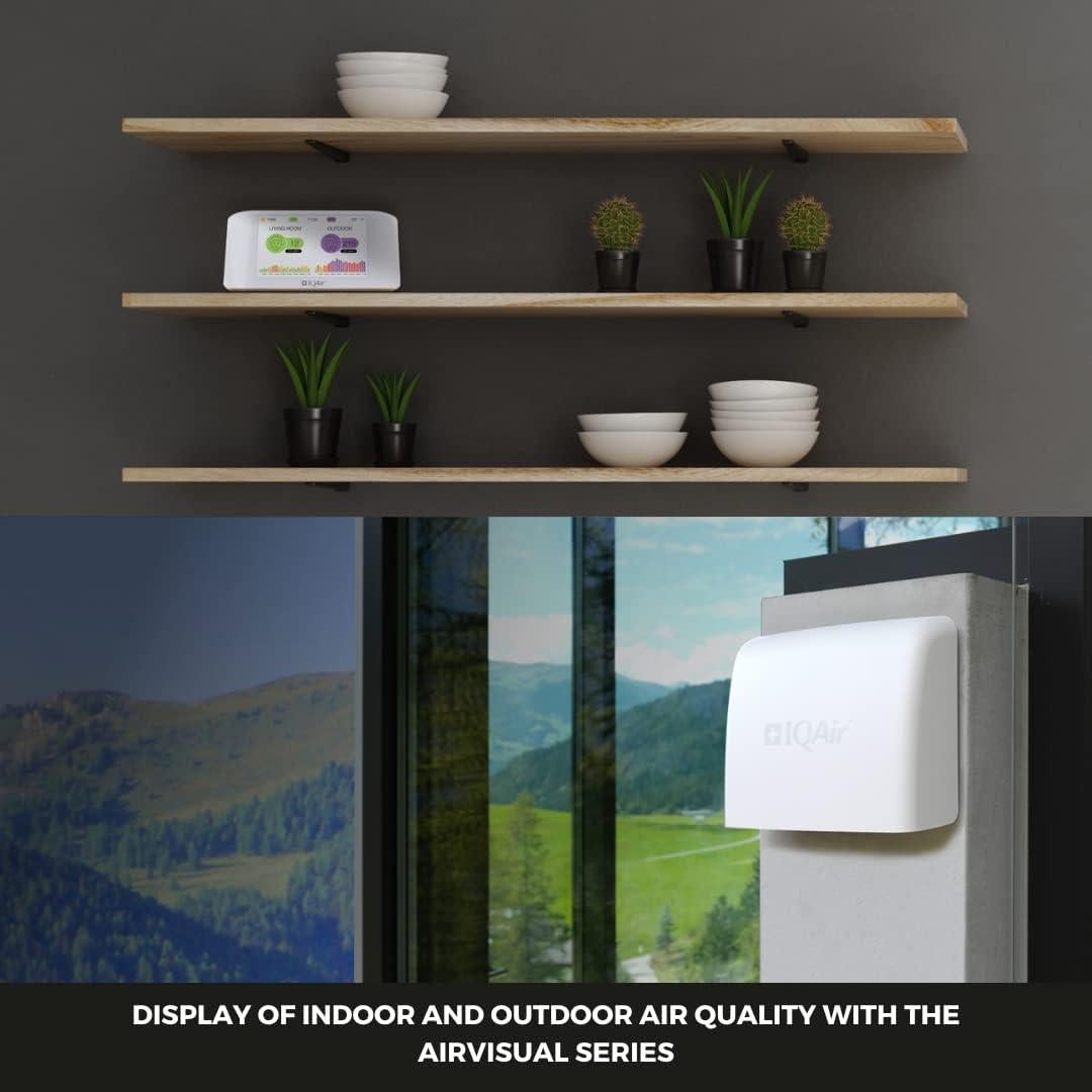 Paquete Monitor de Calidad del Aire IQAir AirVisual Pro y Outdoor