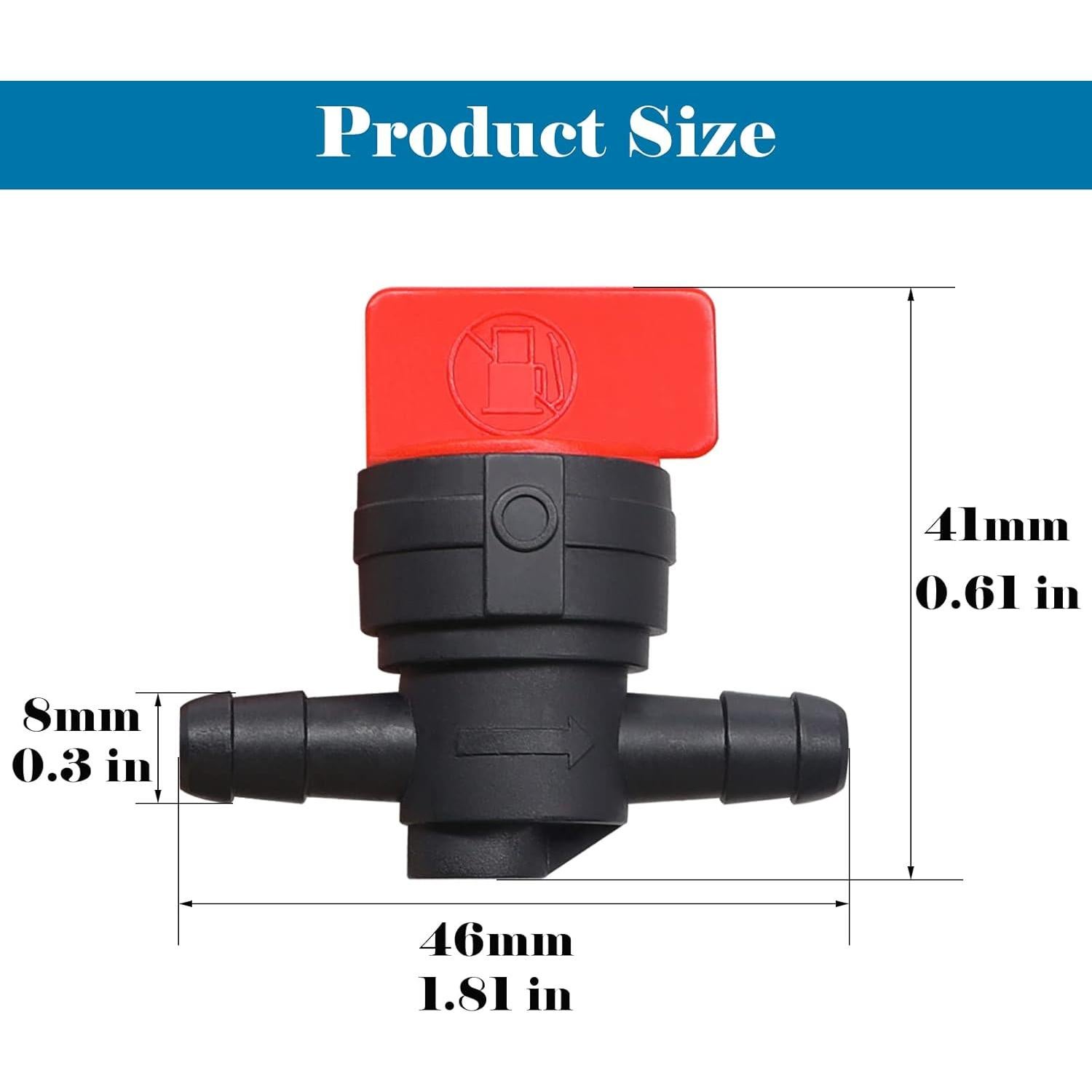 Válvula de Corte de Combustible Tnisesm 2 Piezas 6.35mm