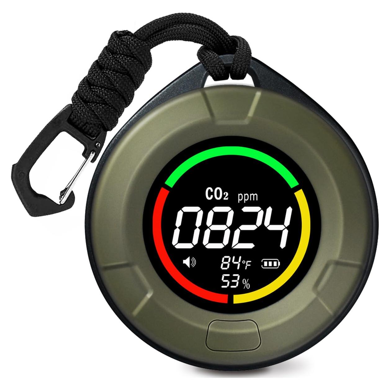 Detector de CO2 Portátil LSENLTY PTH-10C 3 en 1 Temperatura Humedad