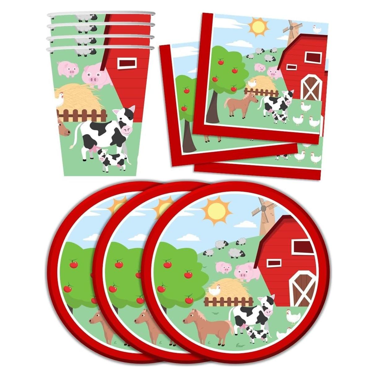 Suministros Fiesta Cumpleaños Animales Granja Birthday Galore