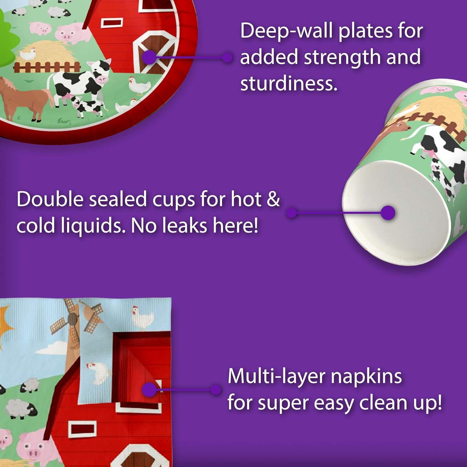 Suministros Fiesta Cumpleaños Animales Granja Birthday Galore