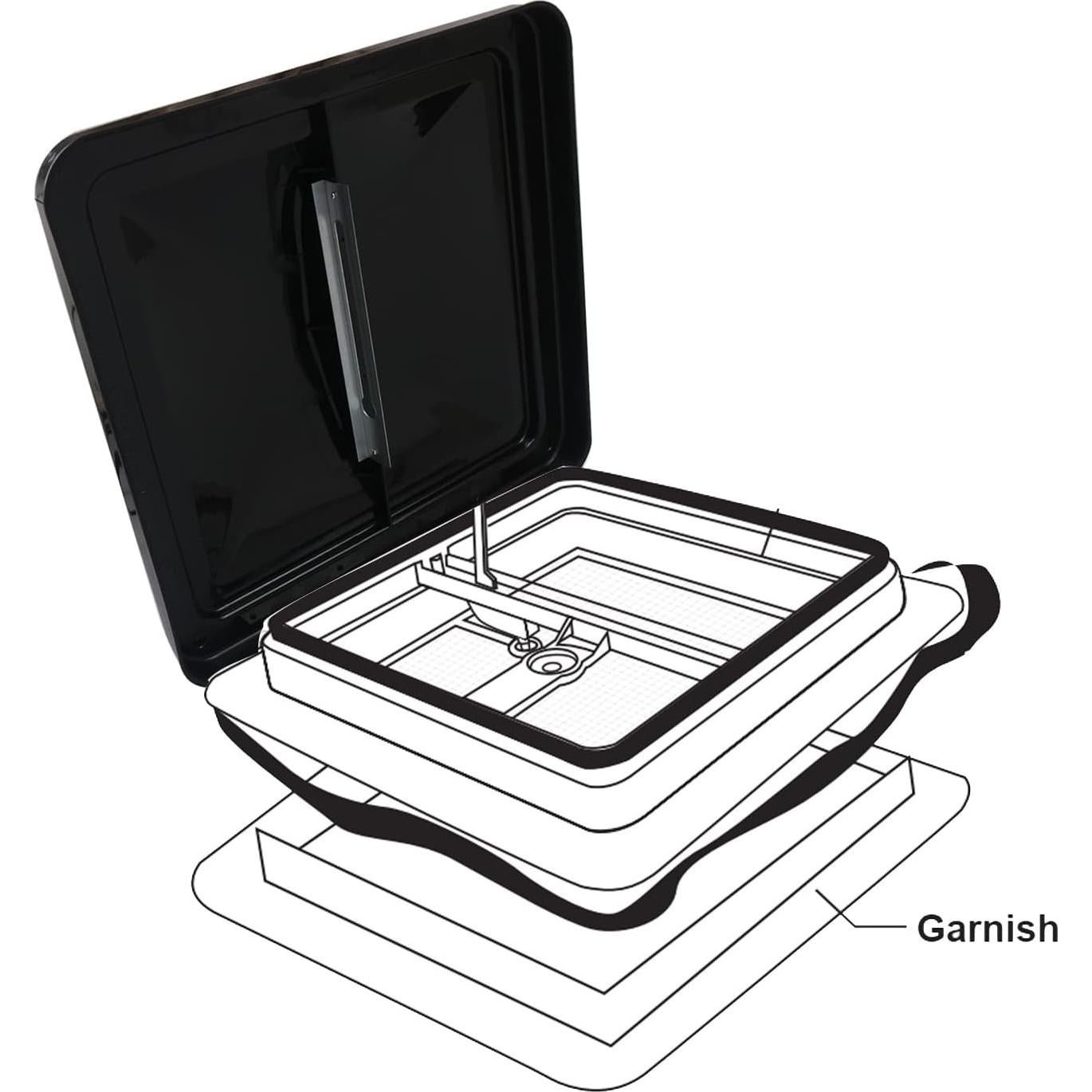 Paquete de 2 Cubiertas de Ventilación de Techo Caqeg 35.56 cm