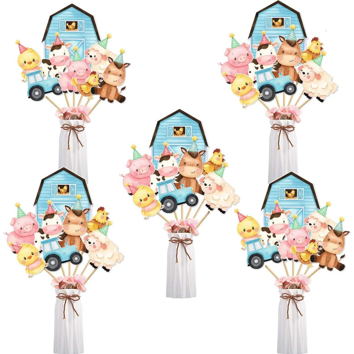 Adornos de Mesa de Animales de Granja Kreatwow 24 Piezas