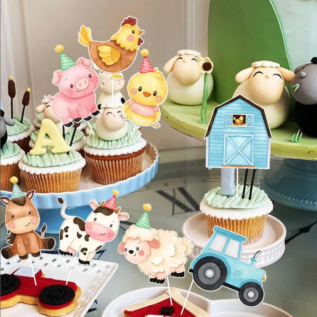 Adornos de Mesa de Animales de Granja Kreatwow 24 Piezas