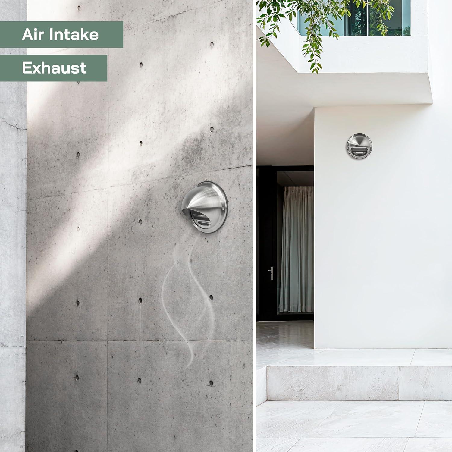 Cubierta de Ventilación Redonda Acero Inoxidable 10 cm