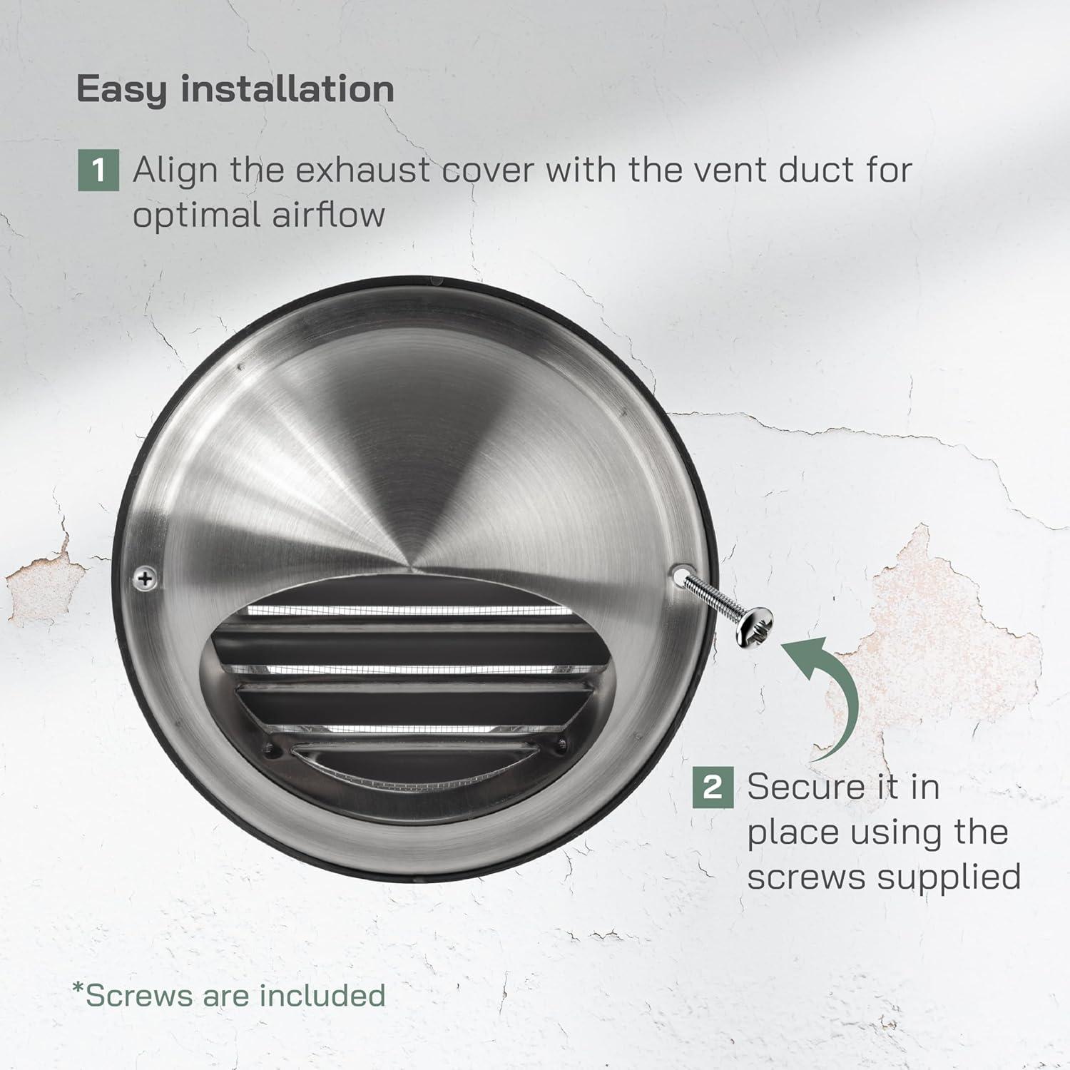 Cubierta de Ventilación Redonda Acero Inoxidable 10 cm
