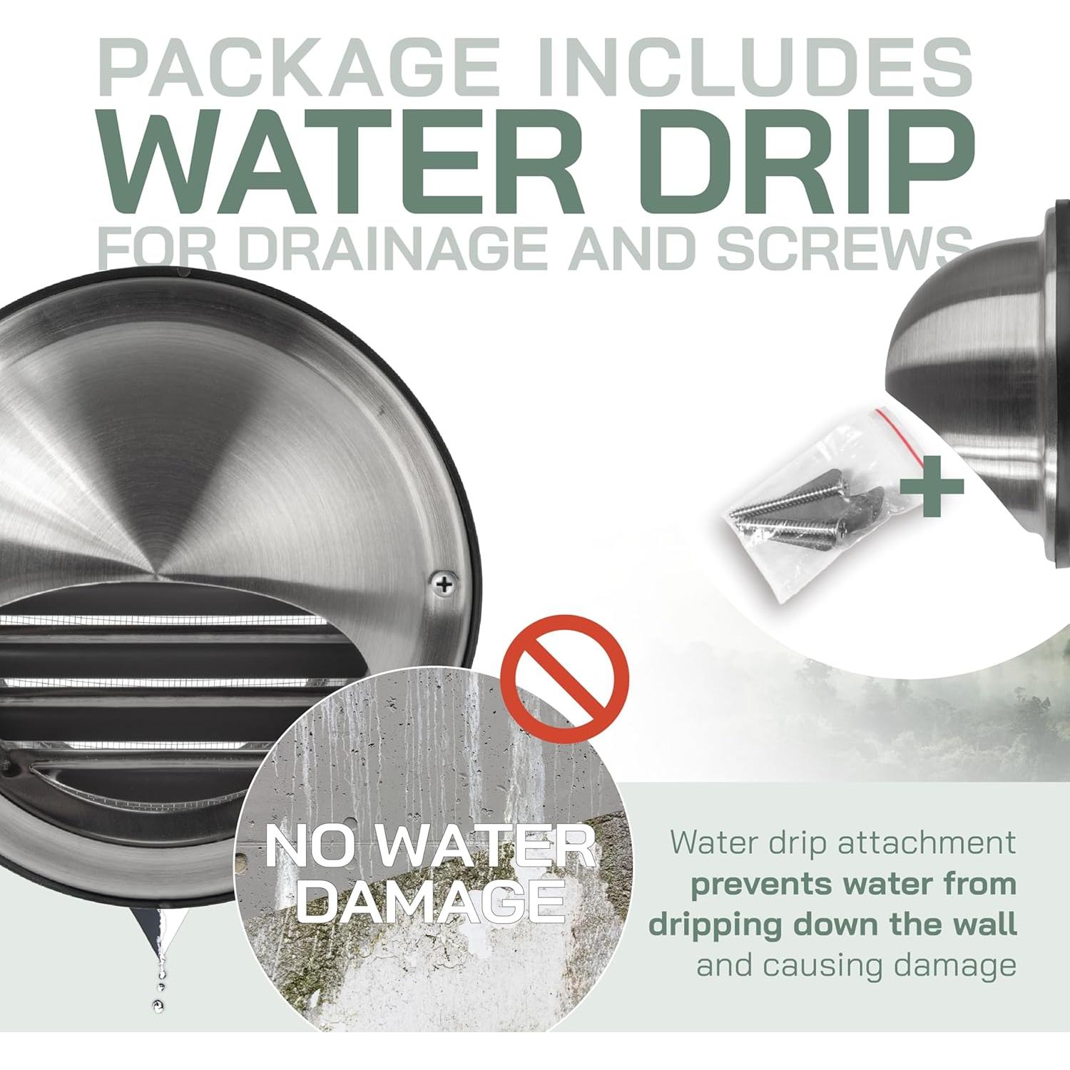 Cubierta de Ventilación Redonda Acero Inoxidable 10 cm