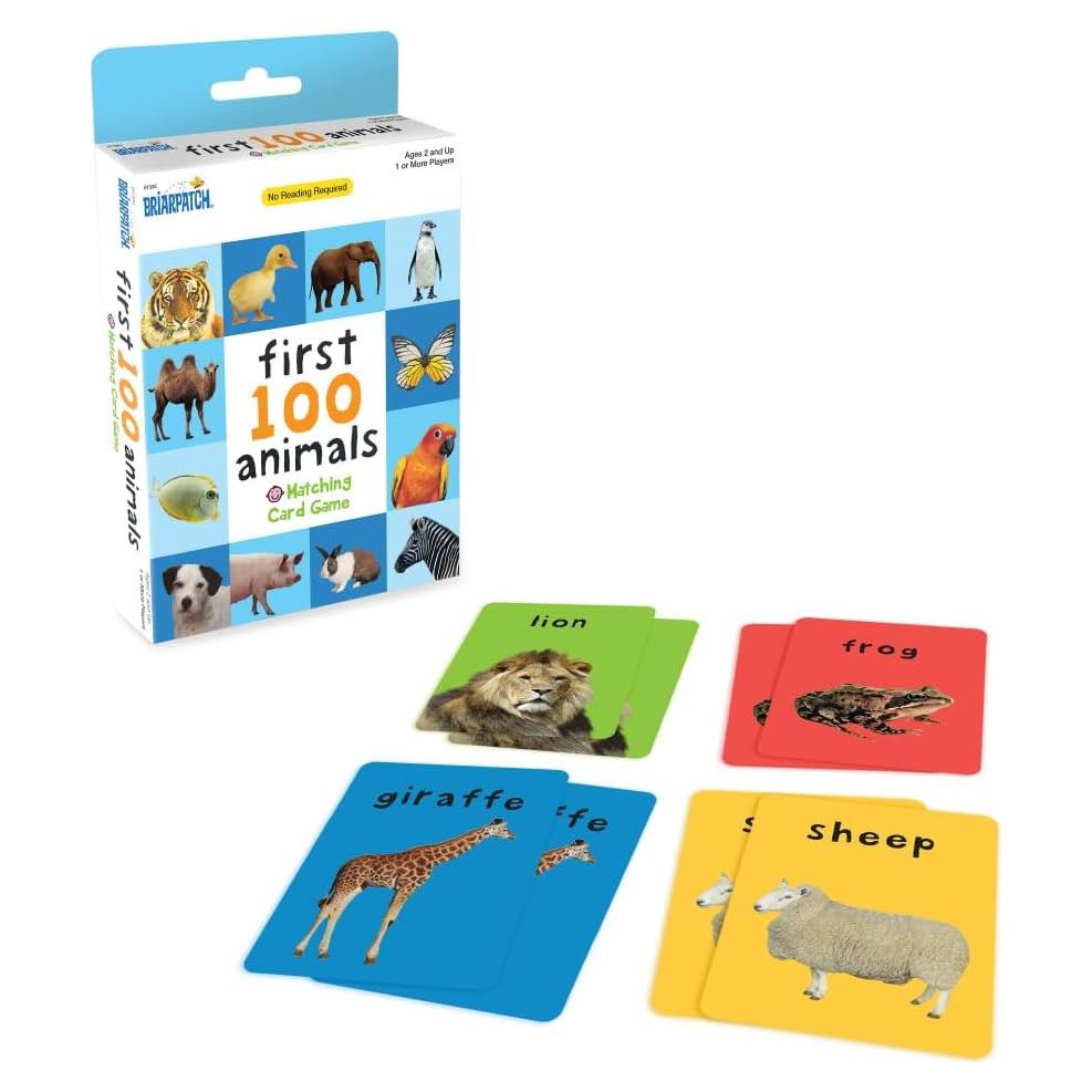 Juego de Cartas Briarpatch Primeros 100 Animales 2+ Años