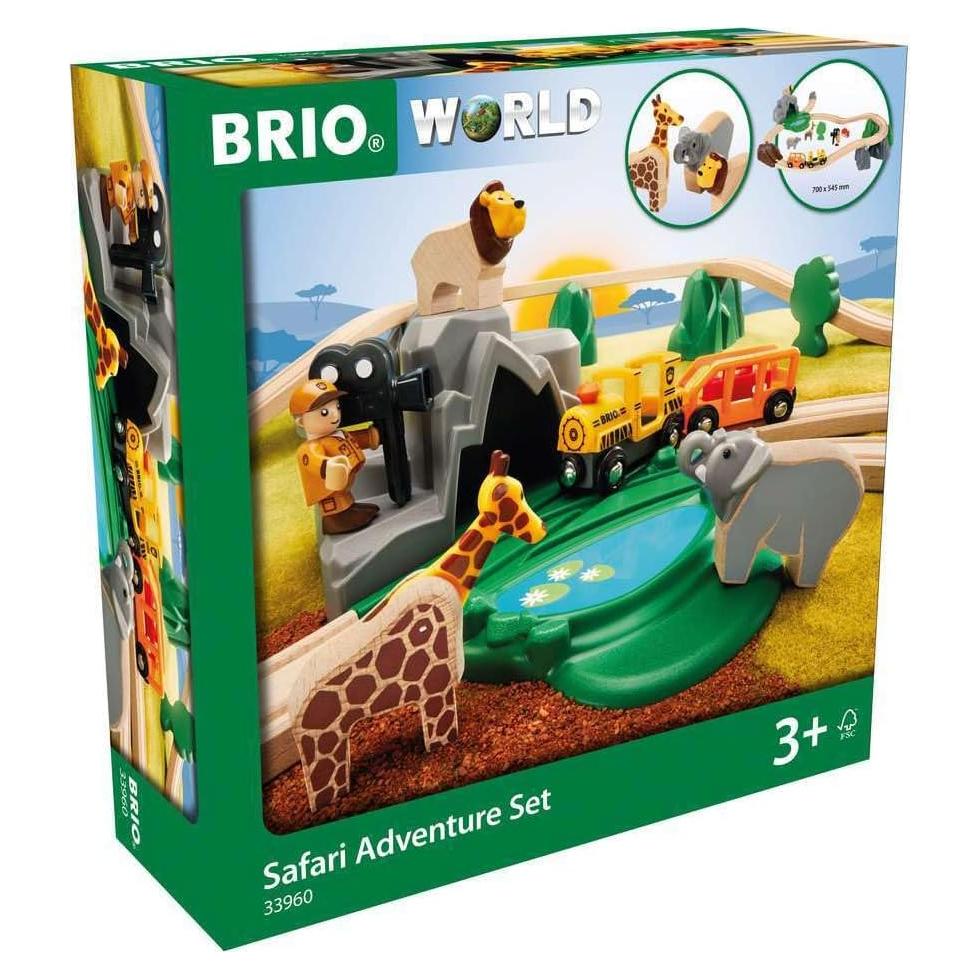 Set Aventura Safari BRIO 33960 - 26 Piezas de Madera